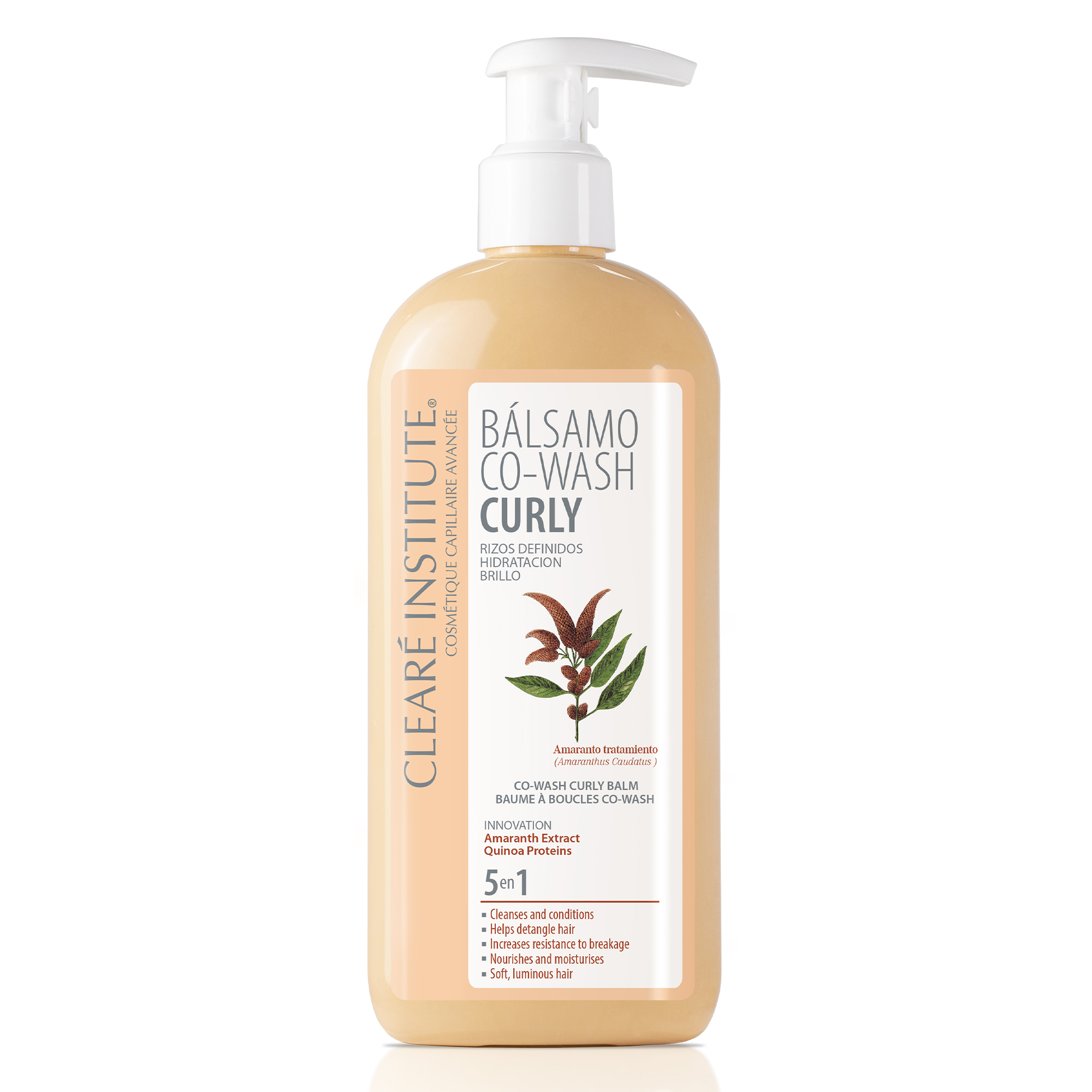 Clearé Institute - Bálsamo Co Wash para Cabello Rizado | Limpiador Cowash para Método Curly | Limpia, Acondiciona, Nutre y Define tus Rizos | 98% Ingredientes Naturales | 330ml