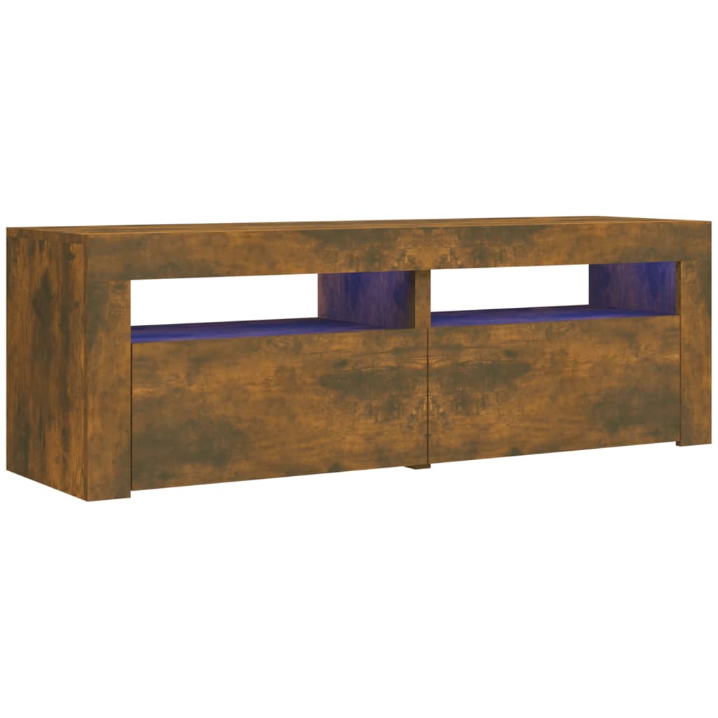 vidaXL Mueble de TV con luces LED 120x35x40 cm, Mueble de Salon, Mueble TV, Mueble TV salon, Mesa de TV, Mueble tele