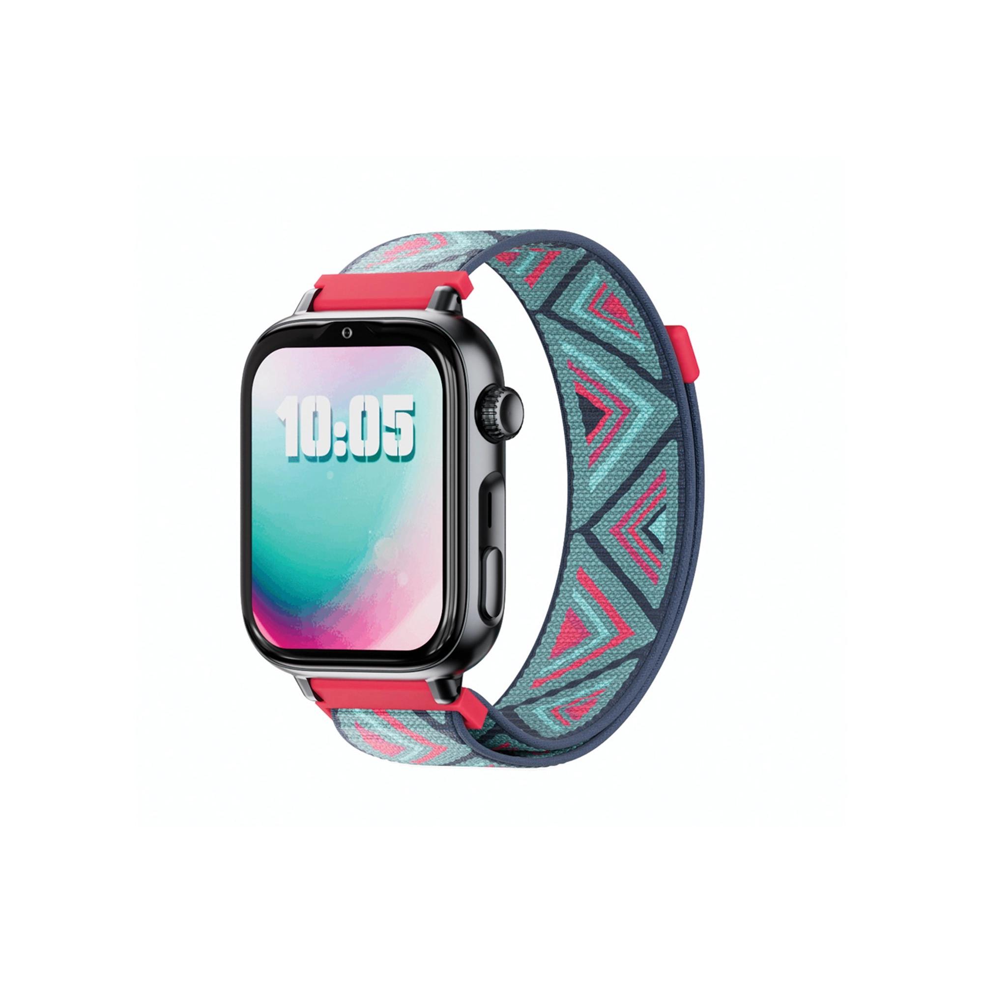 SaveFamily SaveWatch Plus 2 Reloj Inteligente Niño con Localizador GPS, Inteligencia Artificial, IA, Llamada, Vídeo, Whatsapp, Spotify, App Store Carcasa Negra y Correa Tela Color Tribeca SmartWatch Save Watch NO INCLUYE SIM