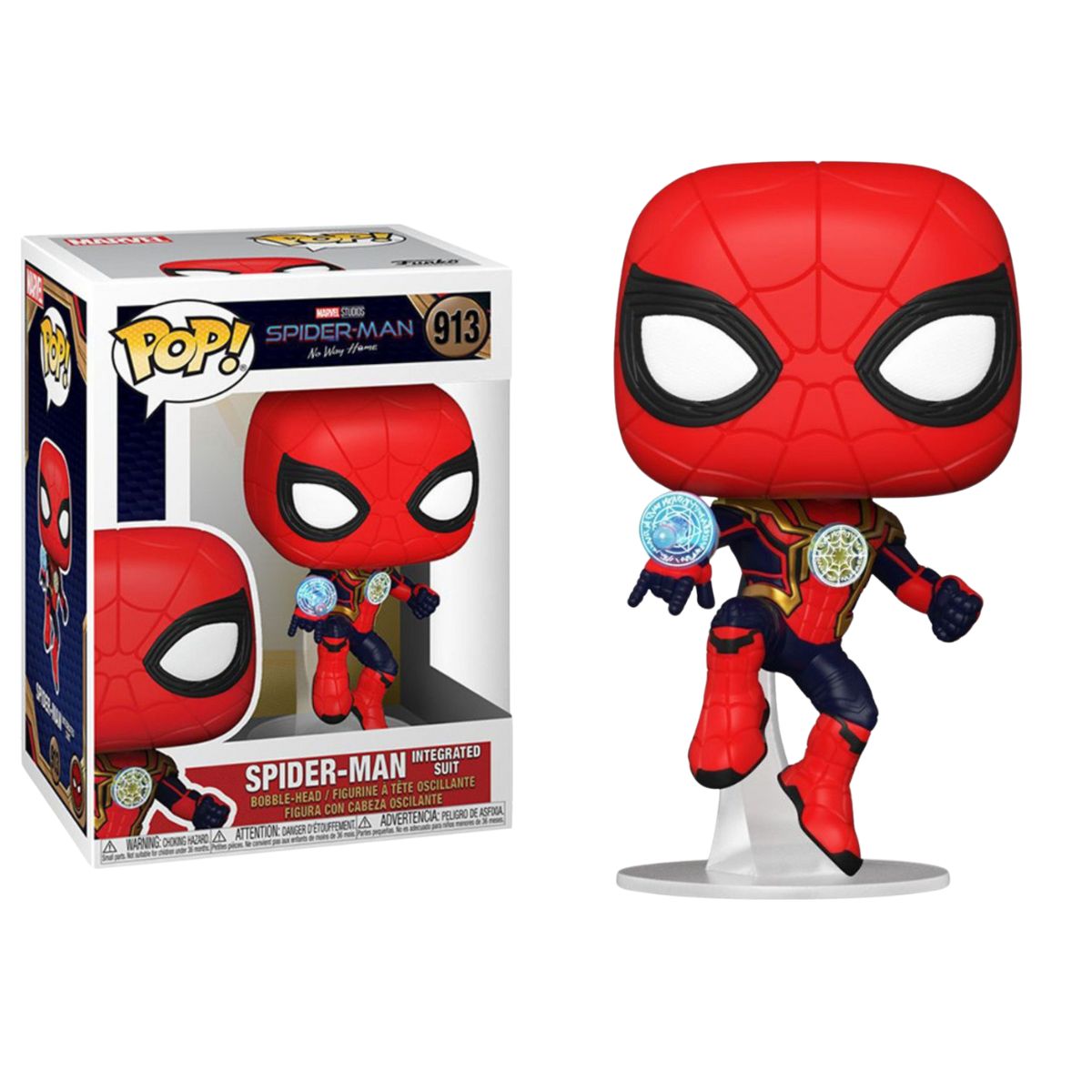 FUNKO POP! SPIDER-MAN: NO WAY HOME - SPIDER-MAN TRAJE INTEGRADO, 56829, Nº913, TIENDA CON LICENCIA OFICIAL