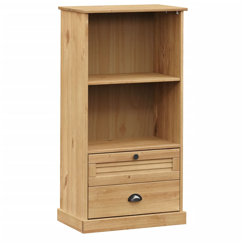 Vidaxl Librería VIGO Madera Maciza de Pino 60x35x114,5 Cm Marrón, Blanco, Gris