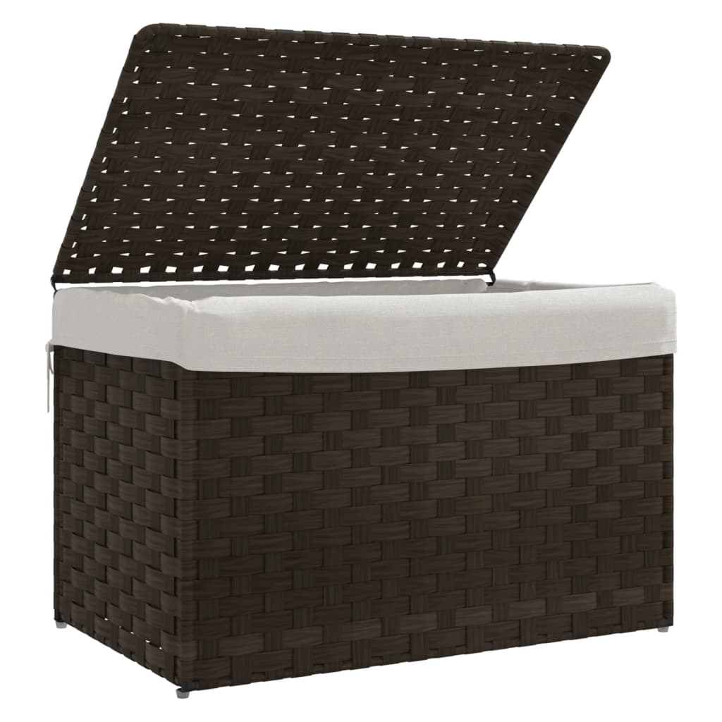 vidaXL Cesto para la Ropa Sucia con Tapa Cesta para Colada Ratán Sintético Color Marrón,  Marrón oscuro, y mas