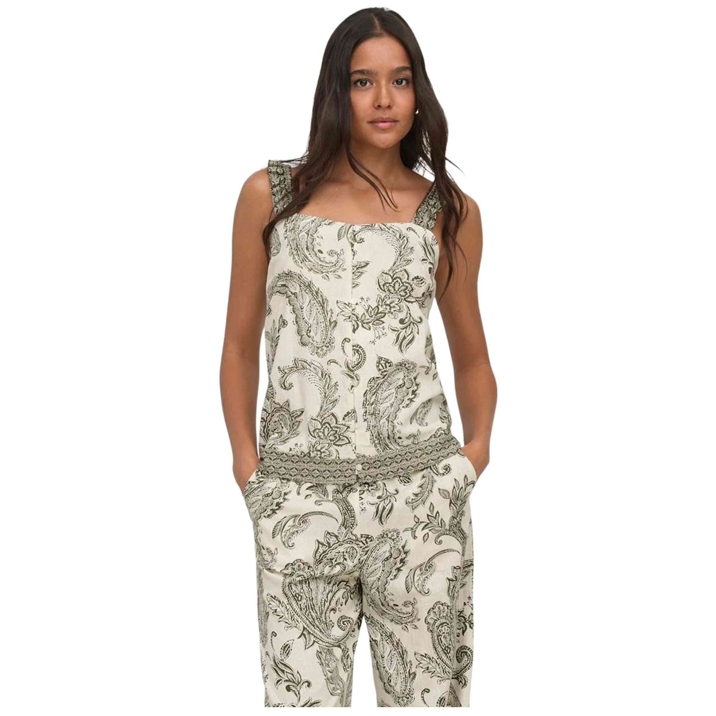 Top Only modelo ONLLIANA LEYA S/L PAISLEY TOP para Mujer en color Verde
