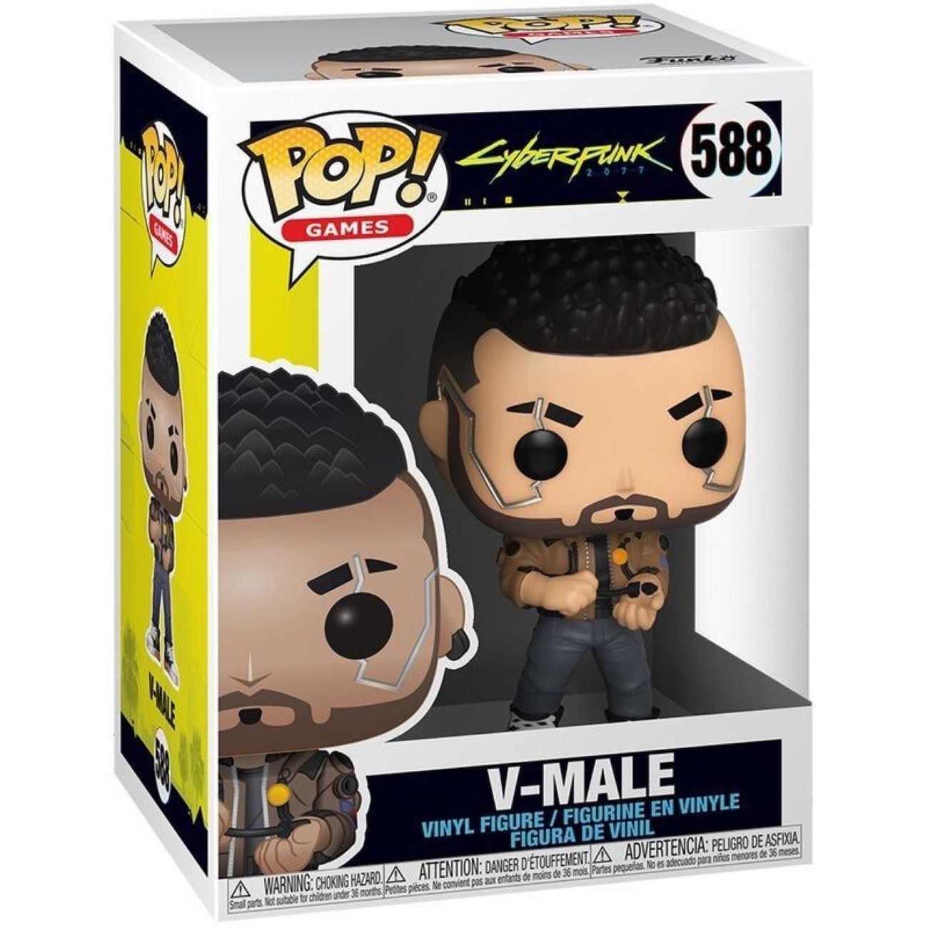 Funko POP! V-MALE - Colección Cyberpunk 2077 - Número 588 - Figura de Vinilo - Regalo original