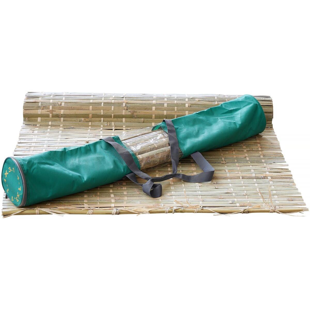 Habitat y Jardin - Rollo de bambú 110 x 310 cm con hilo de algodón "Haya"