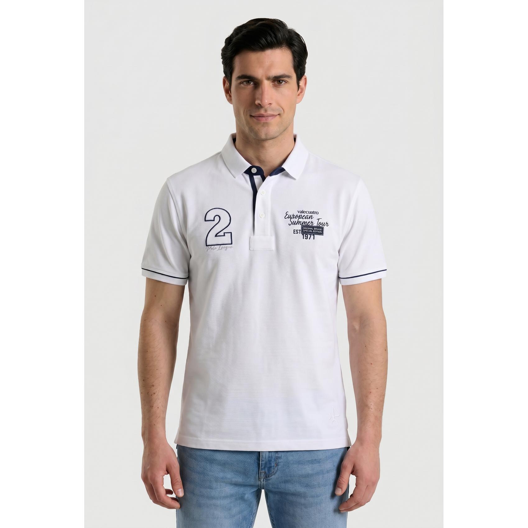 Polo Valecuatro Summer Tour bordado blanco
