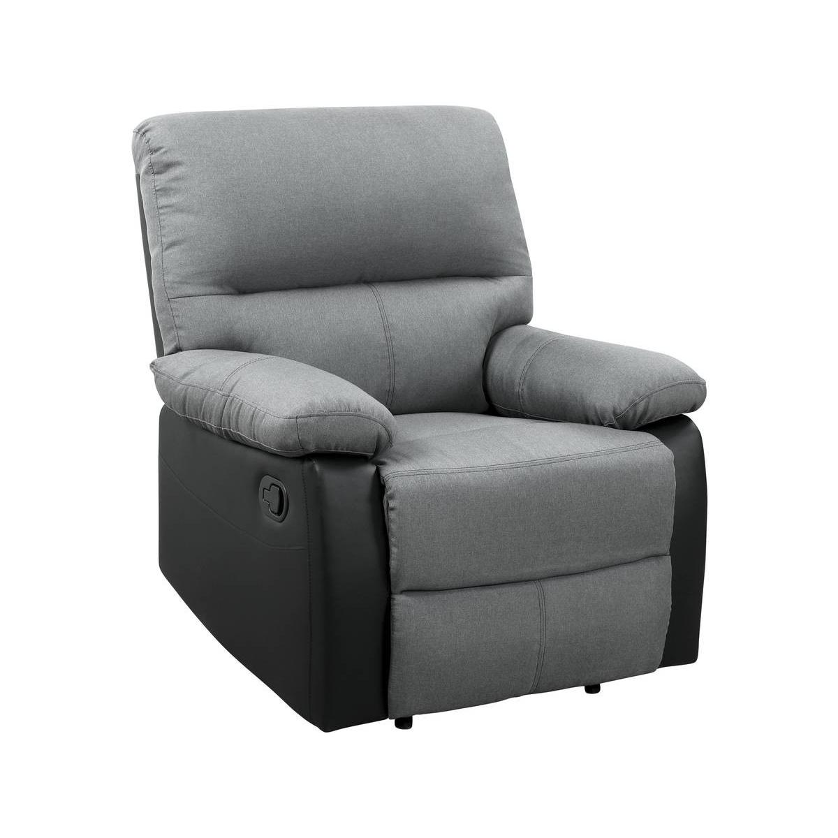 Habitat y Jardin - Sillón reclinable Lincoln - Negro/gris oscuro