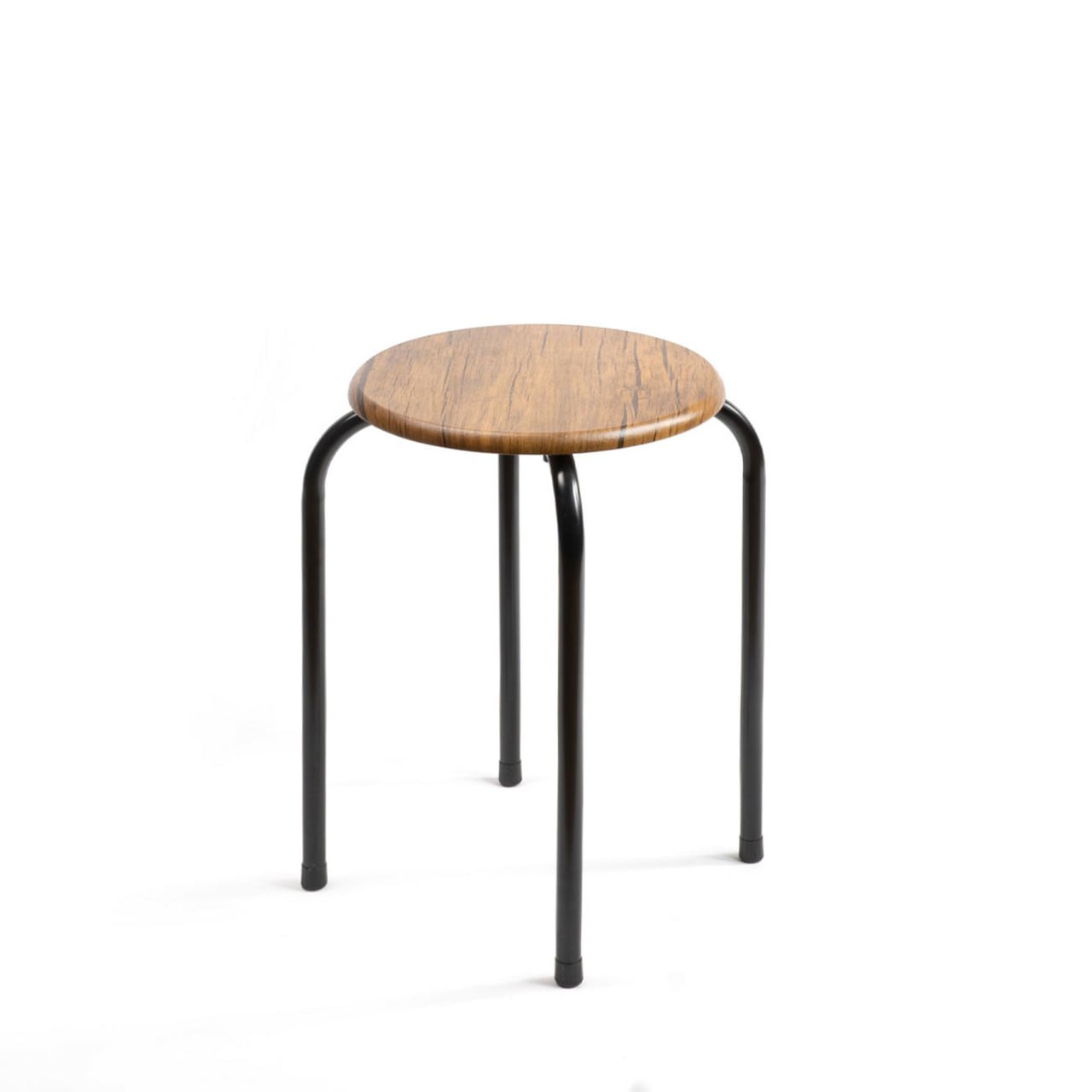 The Secret Home - Pack de 1, 2, 4 y 6 Taburetes Auxiliares Darek de Metal con Base de Madera - Dimensiones 30x45 cm - 3 Modelos