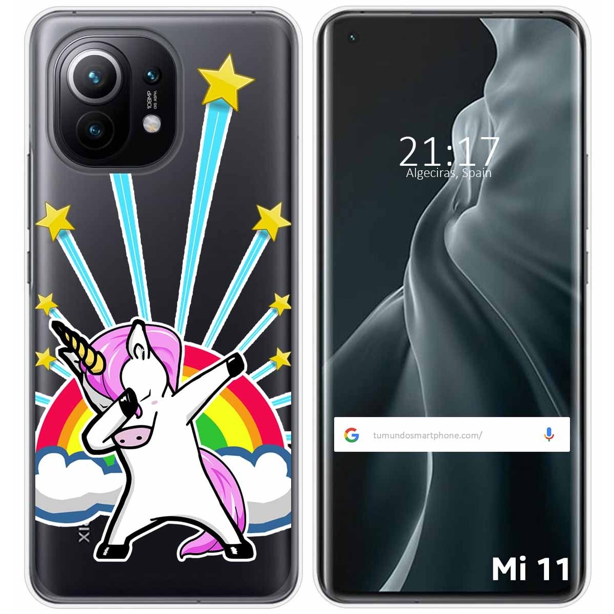 Tumundosmartphone Funda Gel Transparente para Xiaomi Mi 11 5G diseño Unicornio Dibujos
