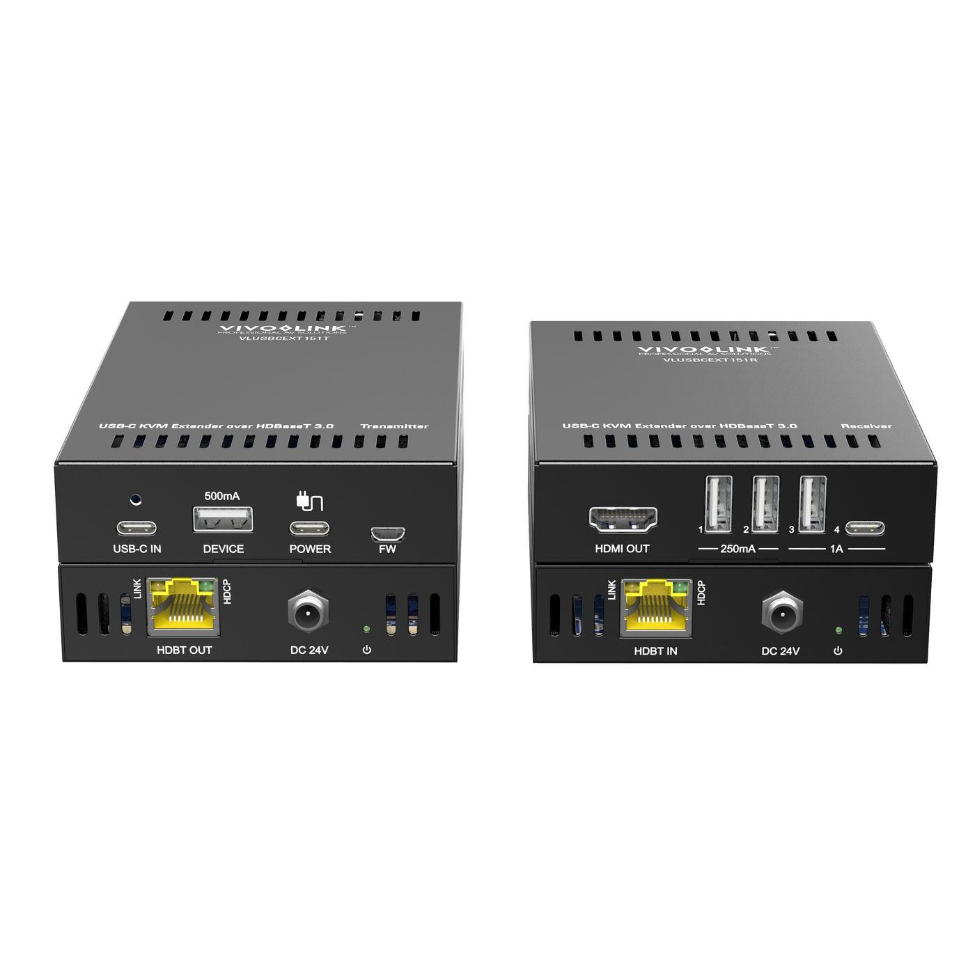 Vivolink USB-C 4K Extensor KVM Sobre Interruptores de Red