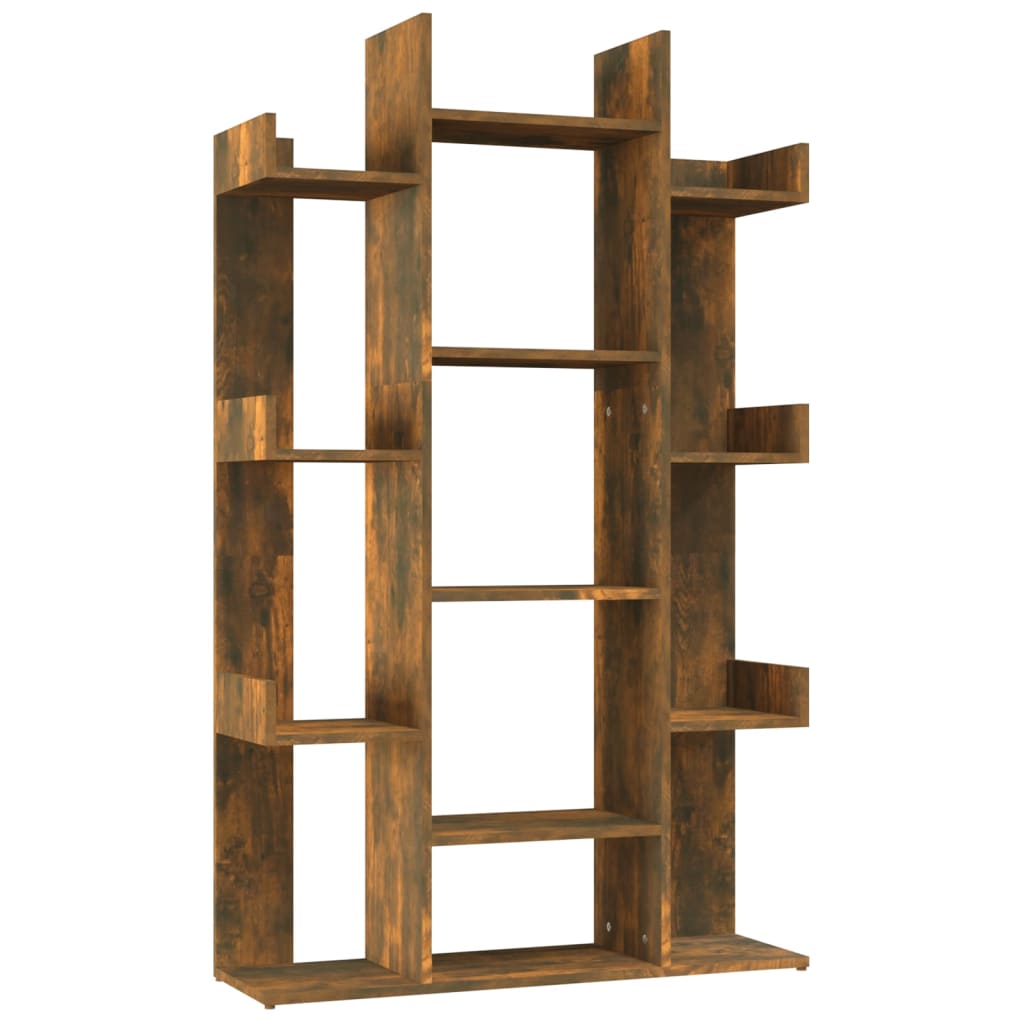 Estantería Vidaxl de Madera de Ingeniería 86x25,5x140 Cm Blanco, Negro, Roble Sonoma