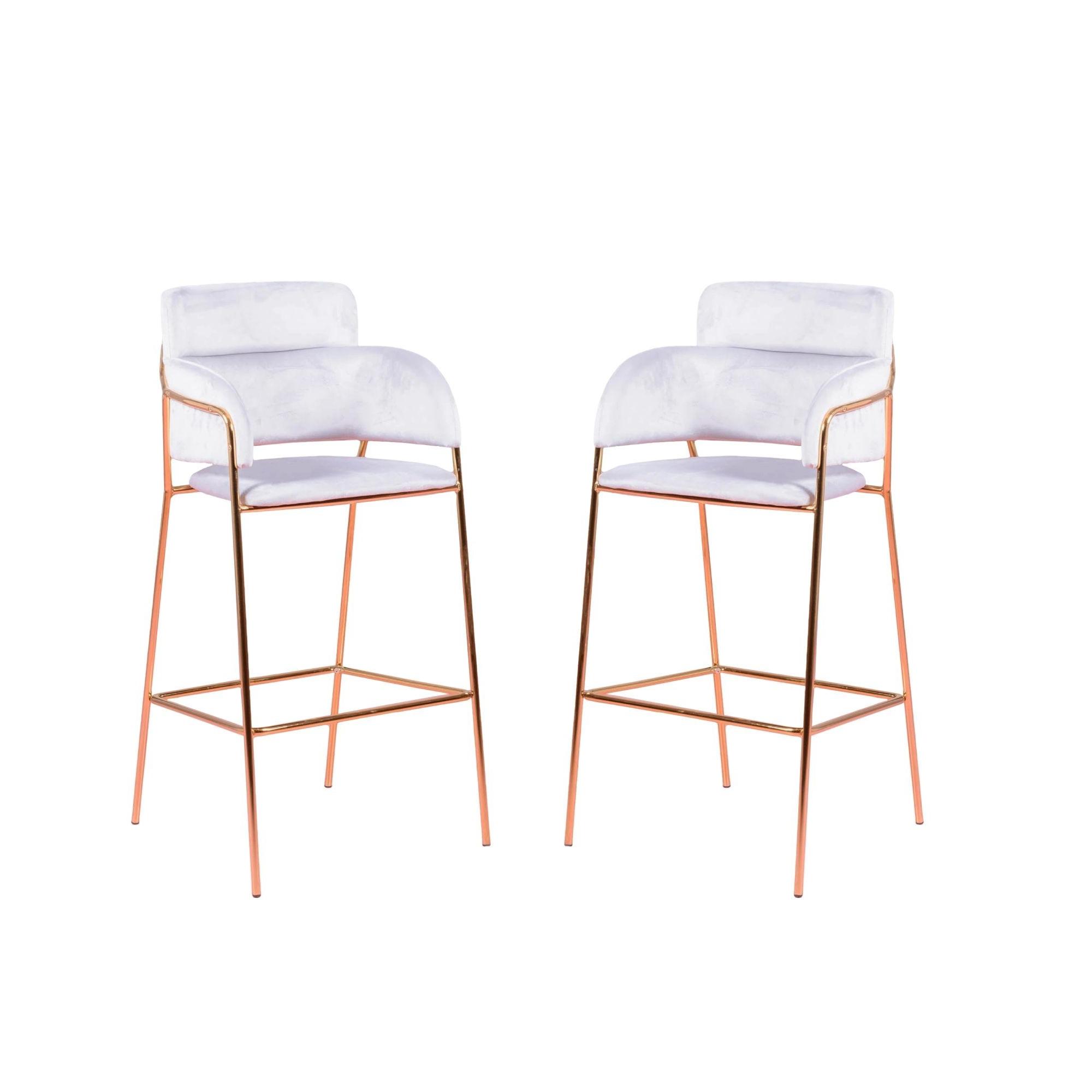 Nest Dream - Pack de 2 taburetes de diseño tapizados en terciopelo - Cruiser