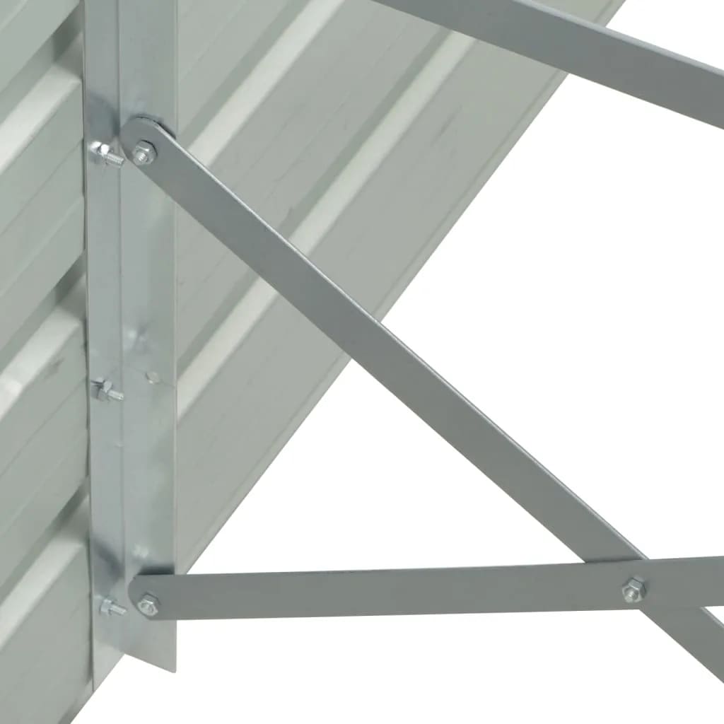 vidaXL Arriate de acero galvanizado verde 400x80x45 cm