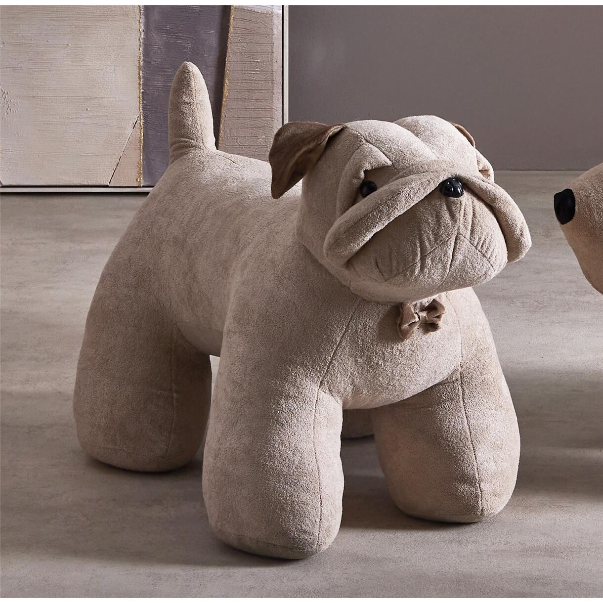 Muñeco deco. bulldog  beige 67x43x49 cms. El mejor complemento para tu hogar lo encontrarás aquí.