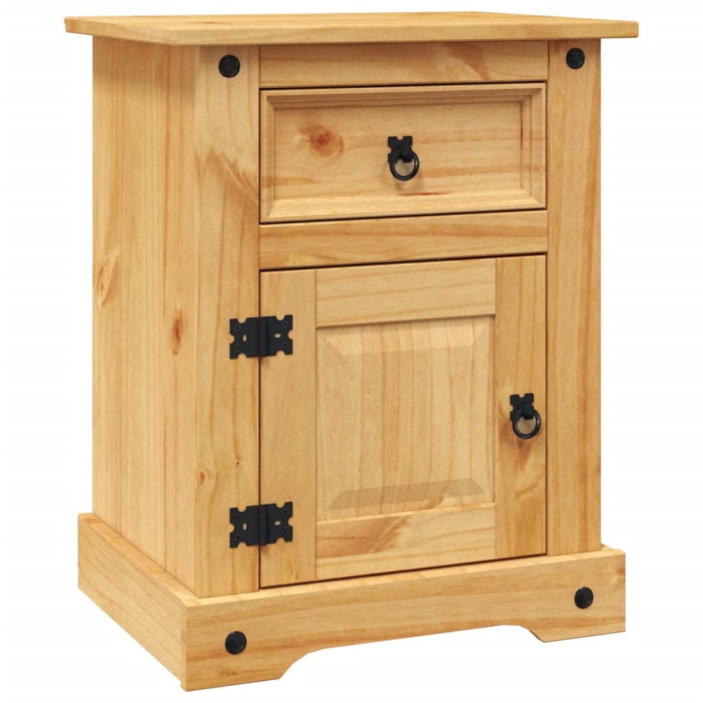 Vidaxl Mesita de Noche Corona Range Pino Mexicano 53x39x66 Cm Marrón