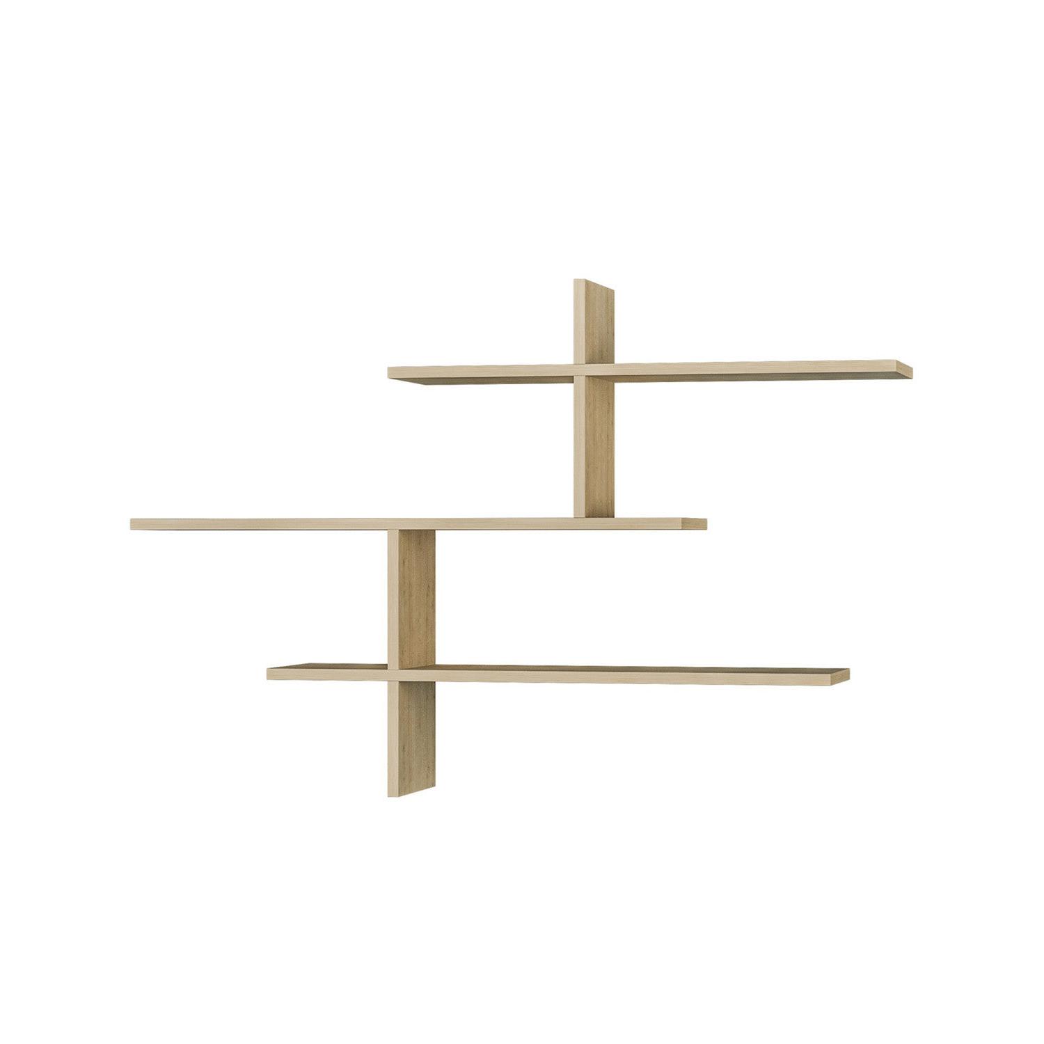 Estantería de pared leta natural y madera para hogar moderno mueble de almacenaje  - Homekit