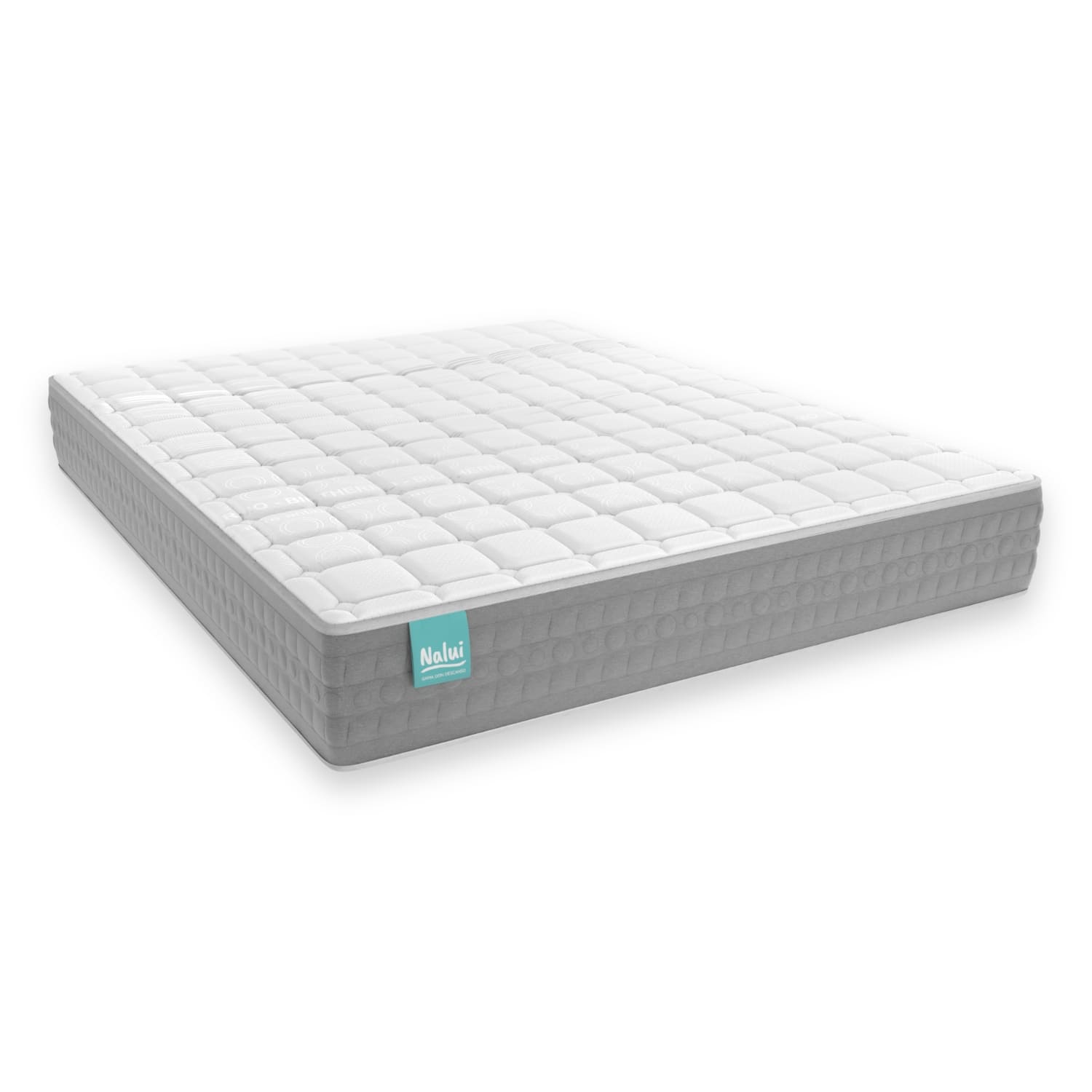 Nalui Colchón Viscoelástico Bernia Blanco ±26cm Reversible con Tejido Termorregulador. F. Media-Alta. Hecho en España