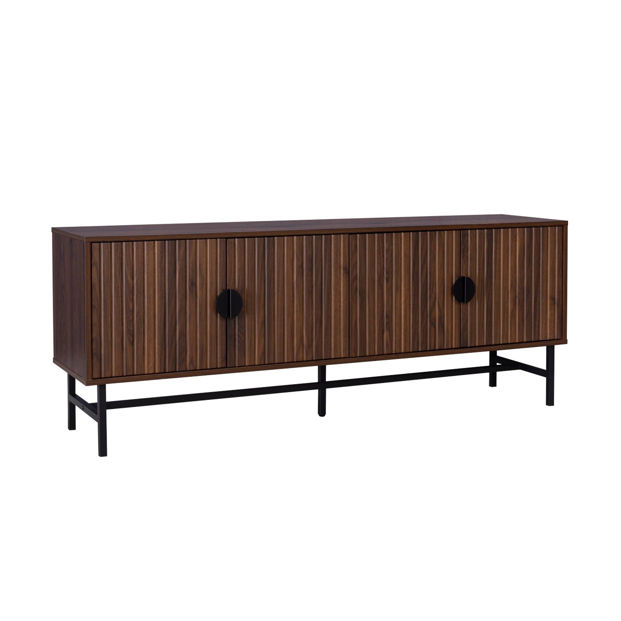 sweeek - Mueble TV con efecto madera, 160cm Roble - 157.5x39x60 cm