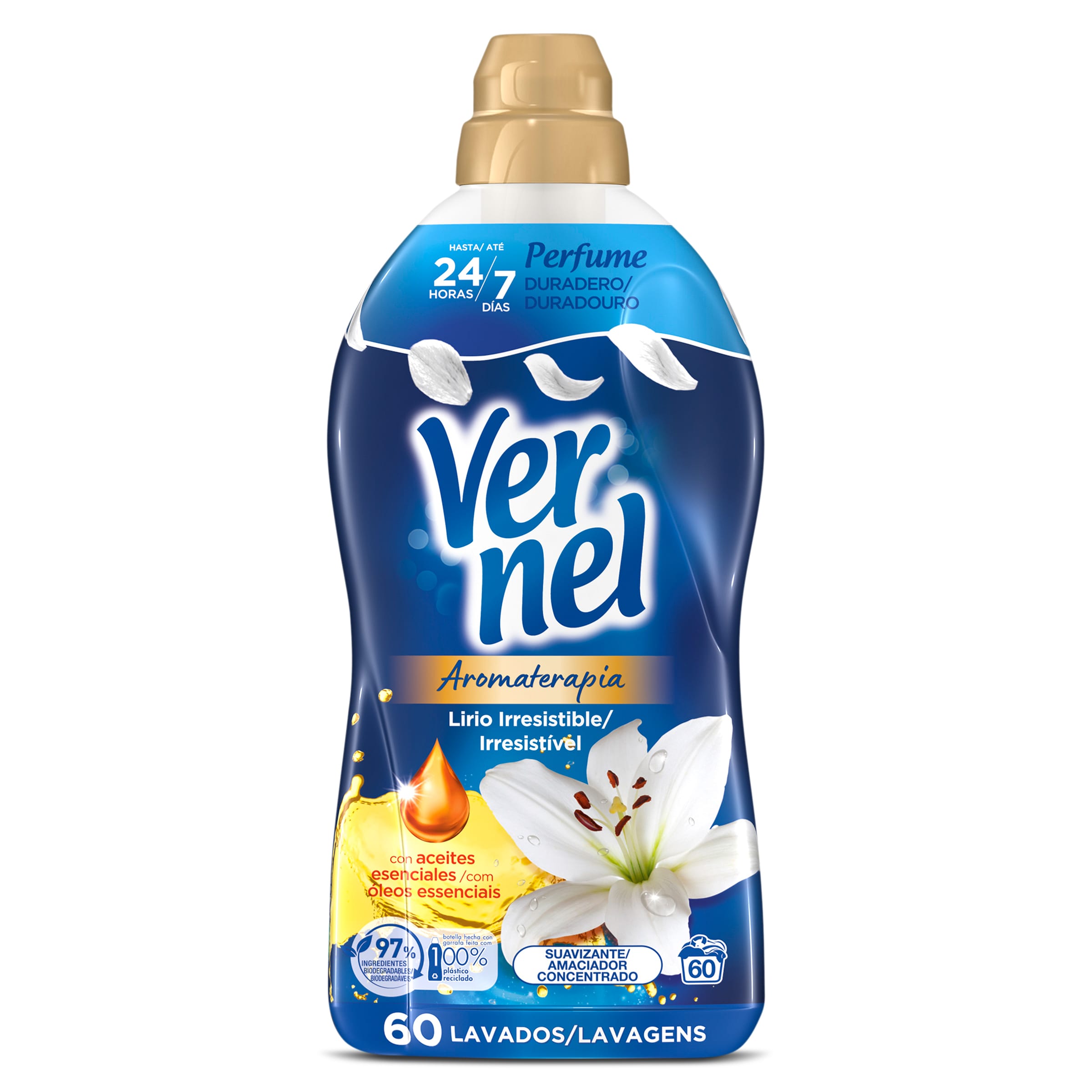 PACK de 8x️60 lavados  Vernel Suavizante Aromaterapia -Coco & Minerals- maldivas-delicado- lirio irresistible-té blanco/ chá-Cielo Azul