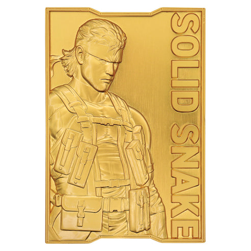 Lingote Solid Snake Metal Gear 2 24k Gold Plated Edición Limitada Fanattik