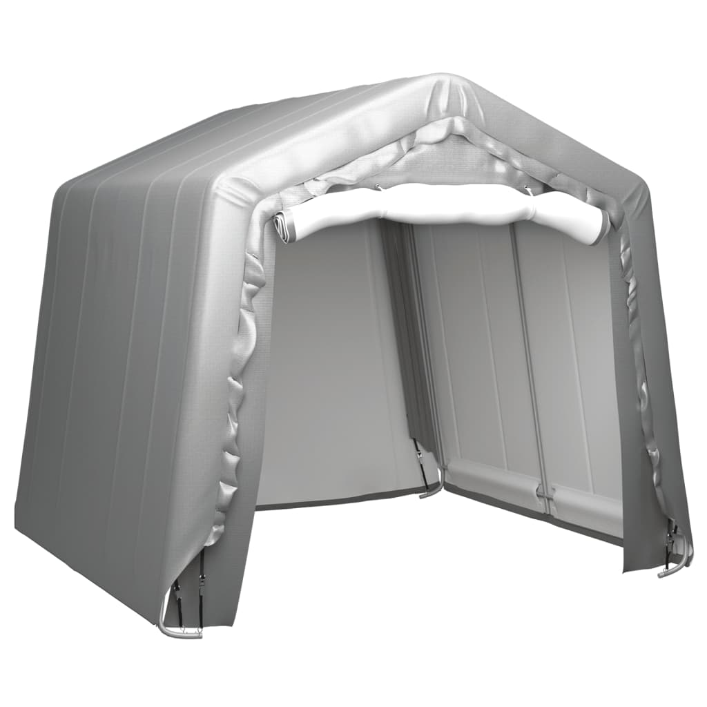 vidaXL Carpa de Almacenamiento Acero Gris Tienda Toldo Jardín Patio Dimensiones 240 x 240 cm, 180 x 300 cm, 300 x 300 cm