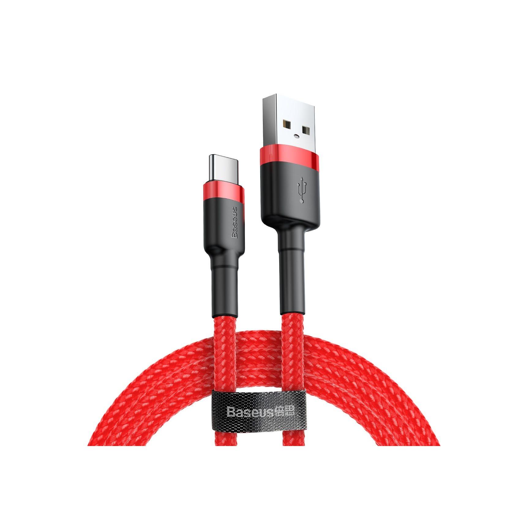 Baseus Cafule Cable - USB to USB-C Connect & Charge Cable 2 A, 2 m (Red)