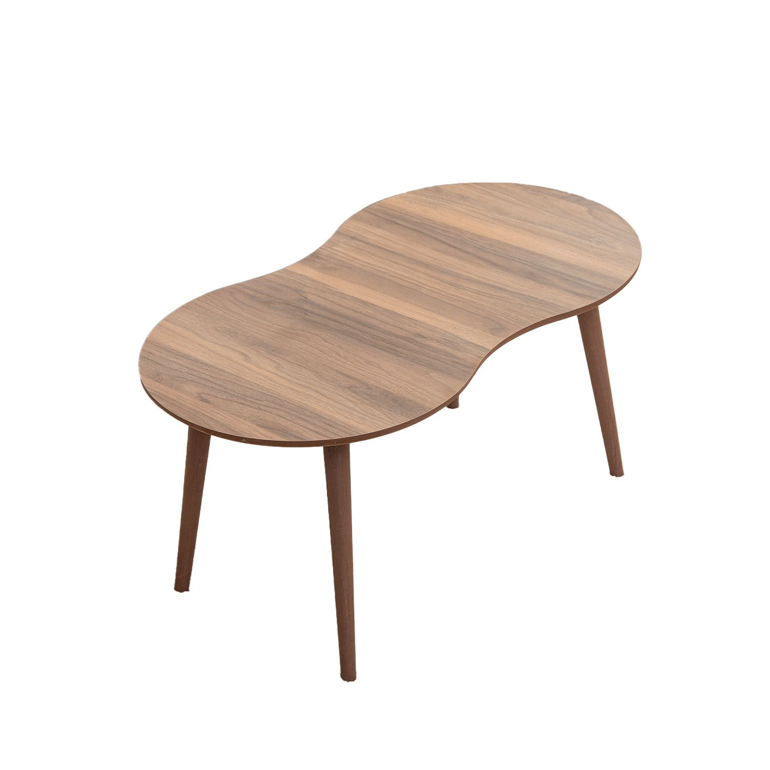 Habitat y Jardin - Mesa baja de madera "Moon" 99 x 54 x 45 cm - Nogal