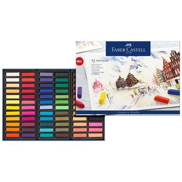 FABER TIZAS MINI PASTEL BLANDO FABER CASTELL 72 COLORES SURTIDOS PASTELES BLANDOS MINI 178x250x19 Cms.