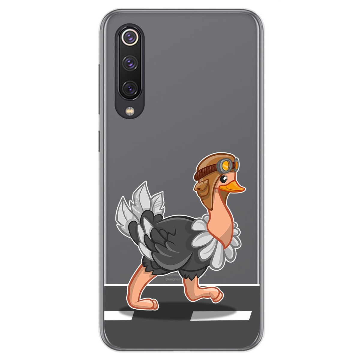 Tumundosmartphone Funda Gel Transparente Xiaomi Mi 9 SE Diseño Avestruz