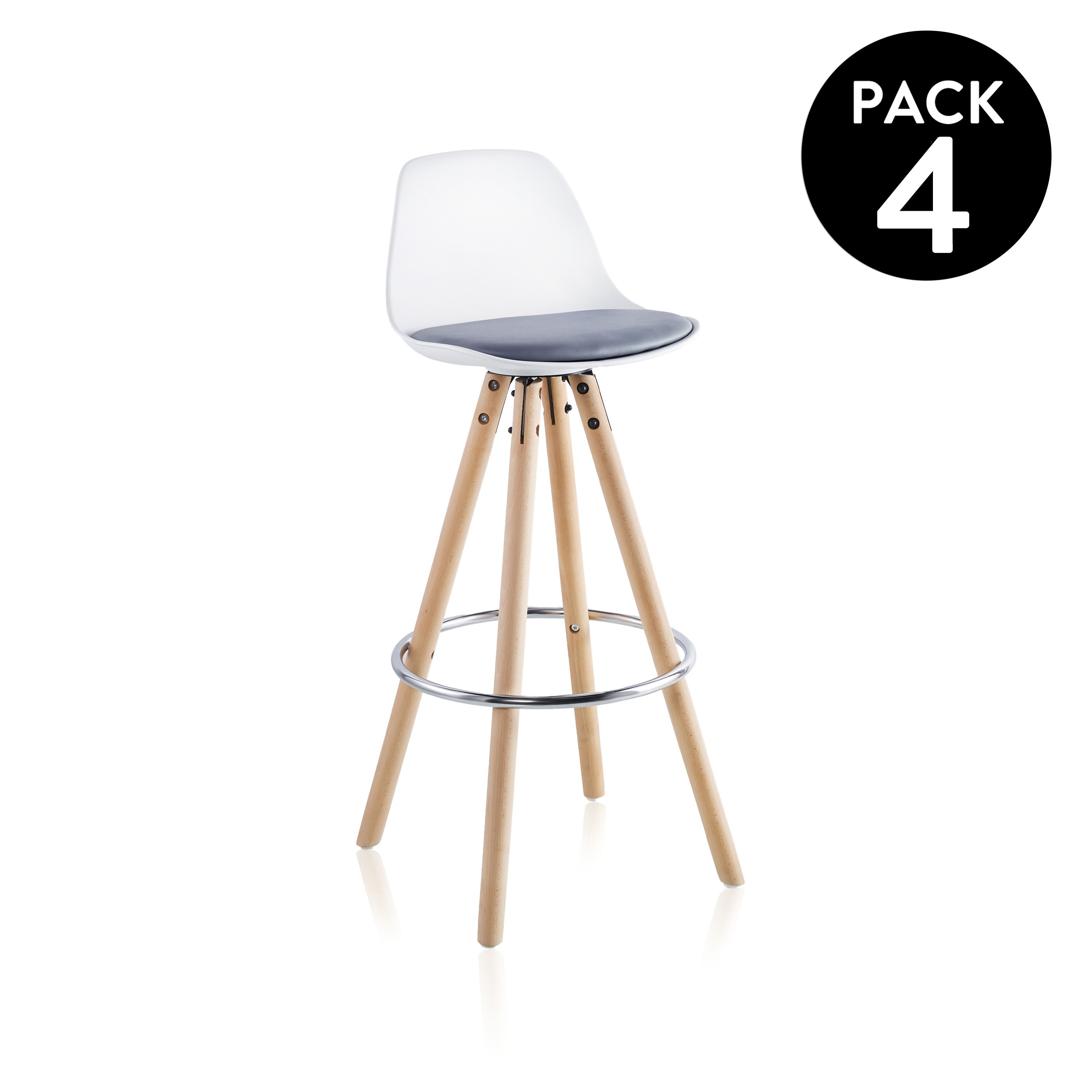 duehome - Pack 4 Taburetes Leif