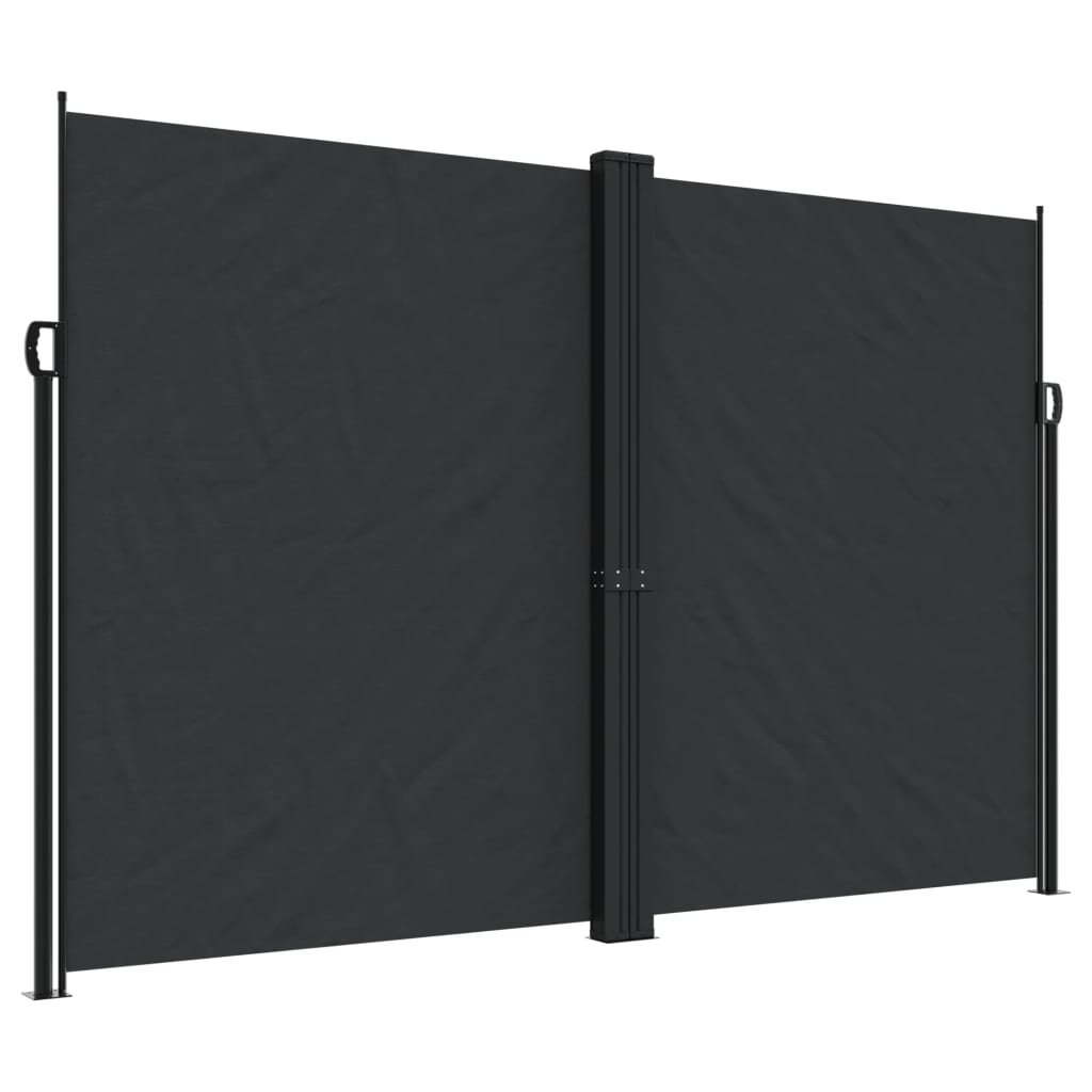 vidaXL Toldo lateral retráctil 220x600 cm Color Negro, Crema, Azul