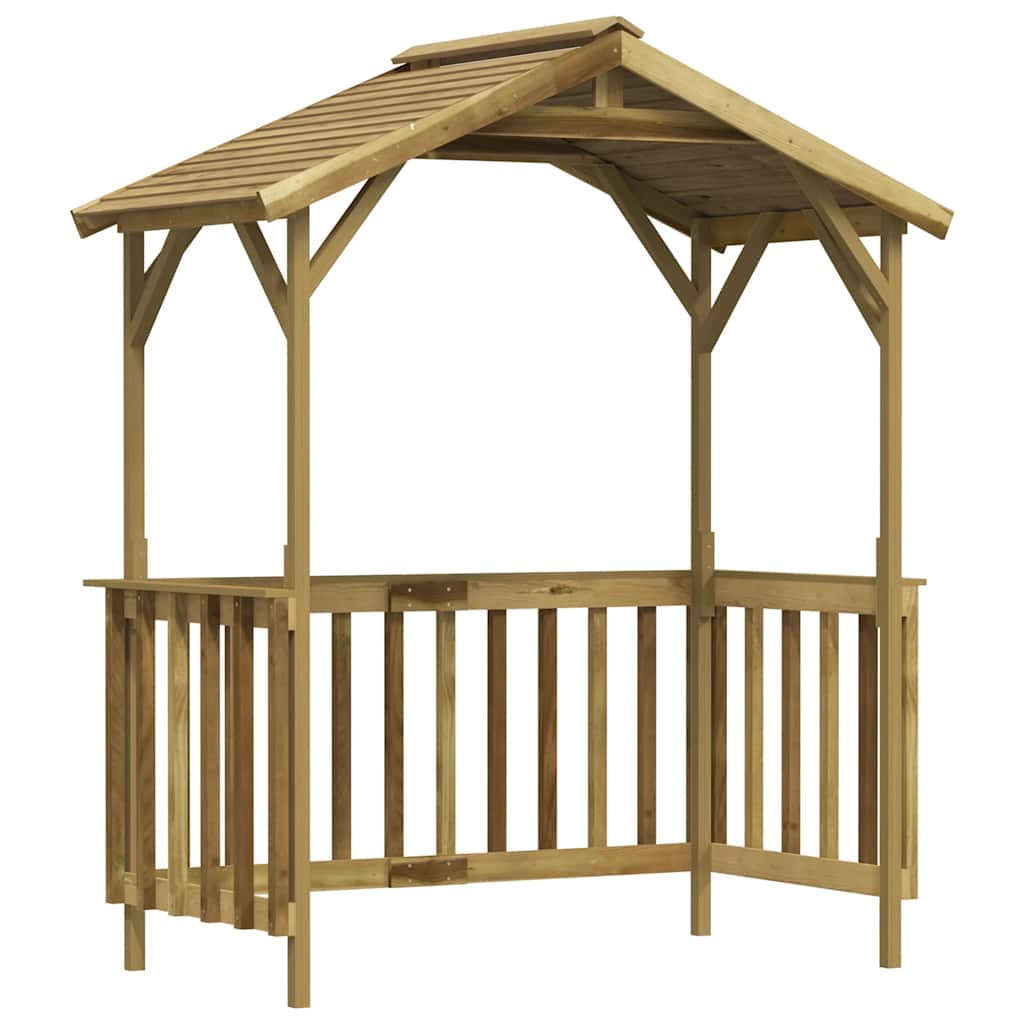 vidaXL Cobertizo de barbacoa madera pino impregnada 163,5x93x210 cm
