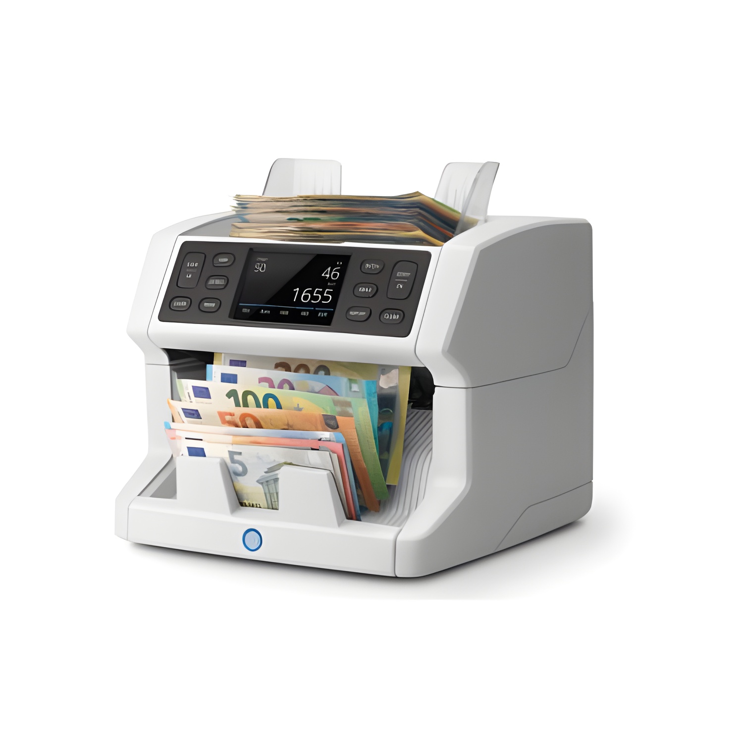 Contadora de Billetes Safescan 2865-S - Rápido y Seguro - Pantalla Táctil - Hasta 500 Billetes - 1200 Billetes por Minuto - Detección de Billetes Falsos