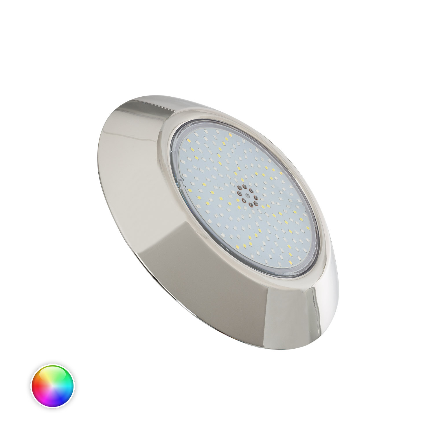Ledkia Foco Piscina Superficie LED RGBW Sumergible 12V DC IP68 Acero Inoxidable 12W RGBW