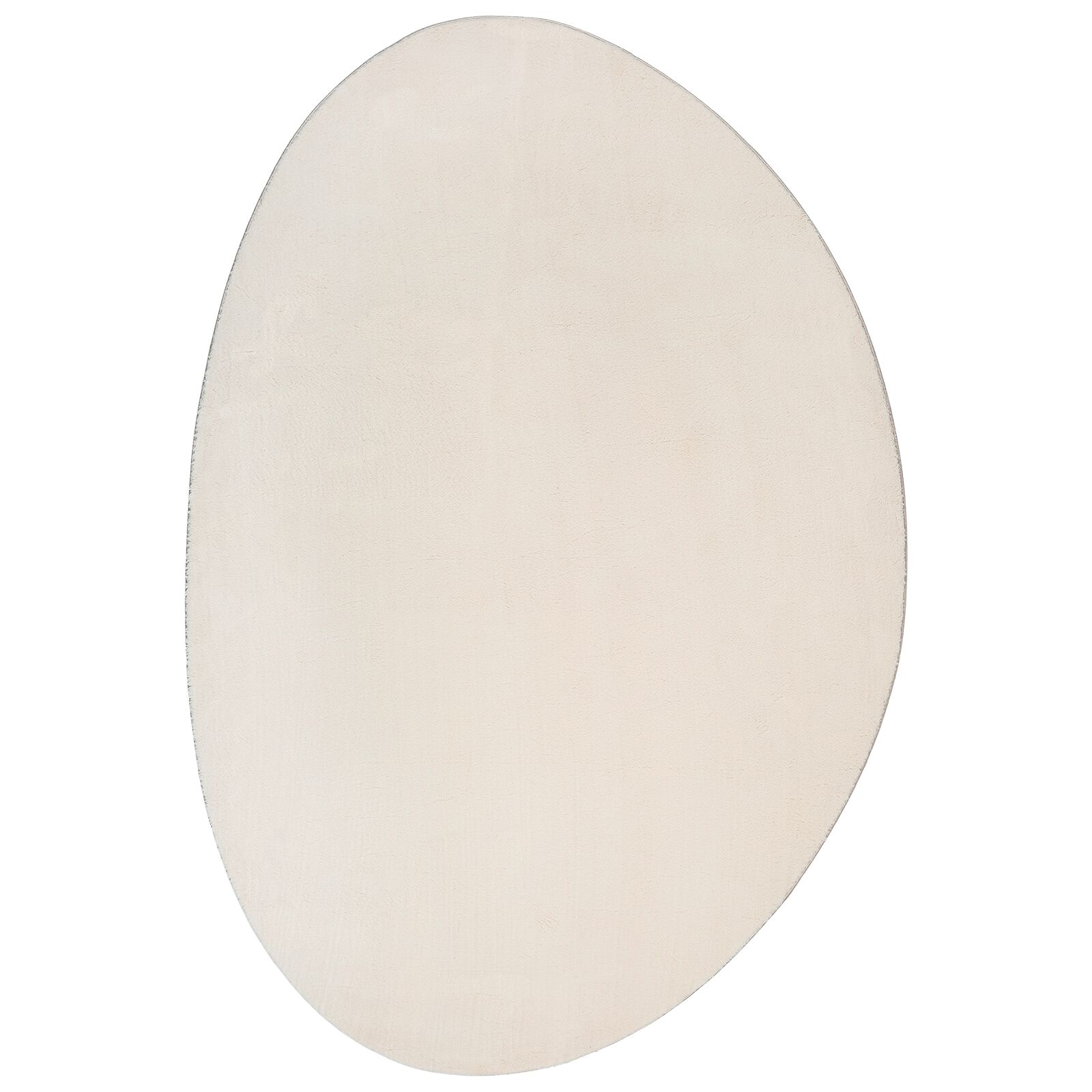Alfombra vidaXL Beige Lana 140 x 200 cm Alfombras de área Ovalada