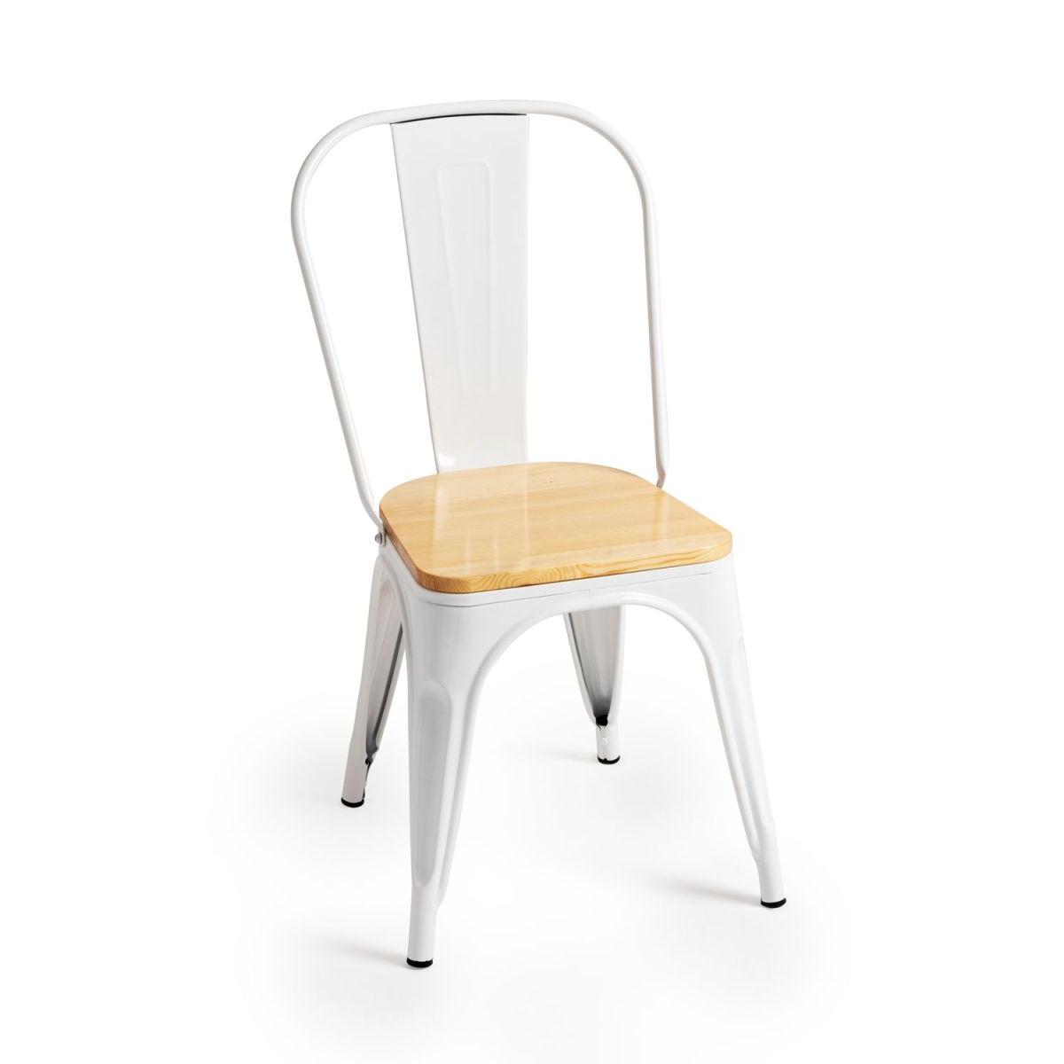 Regalos Miguel - Packs Sillas Comedor - Pack 2 Sillas Torix Madera Natural - Blanco