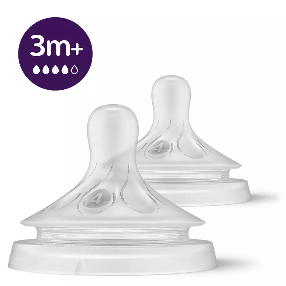 Avent Tetina Natural Flujo Rápido +3m 2 Unidades