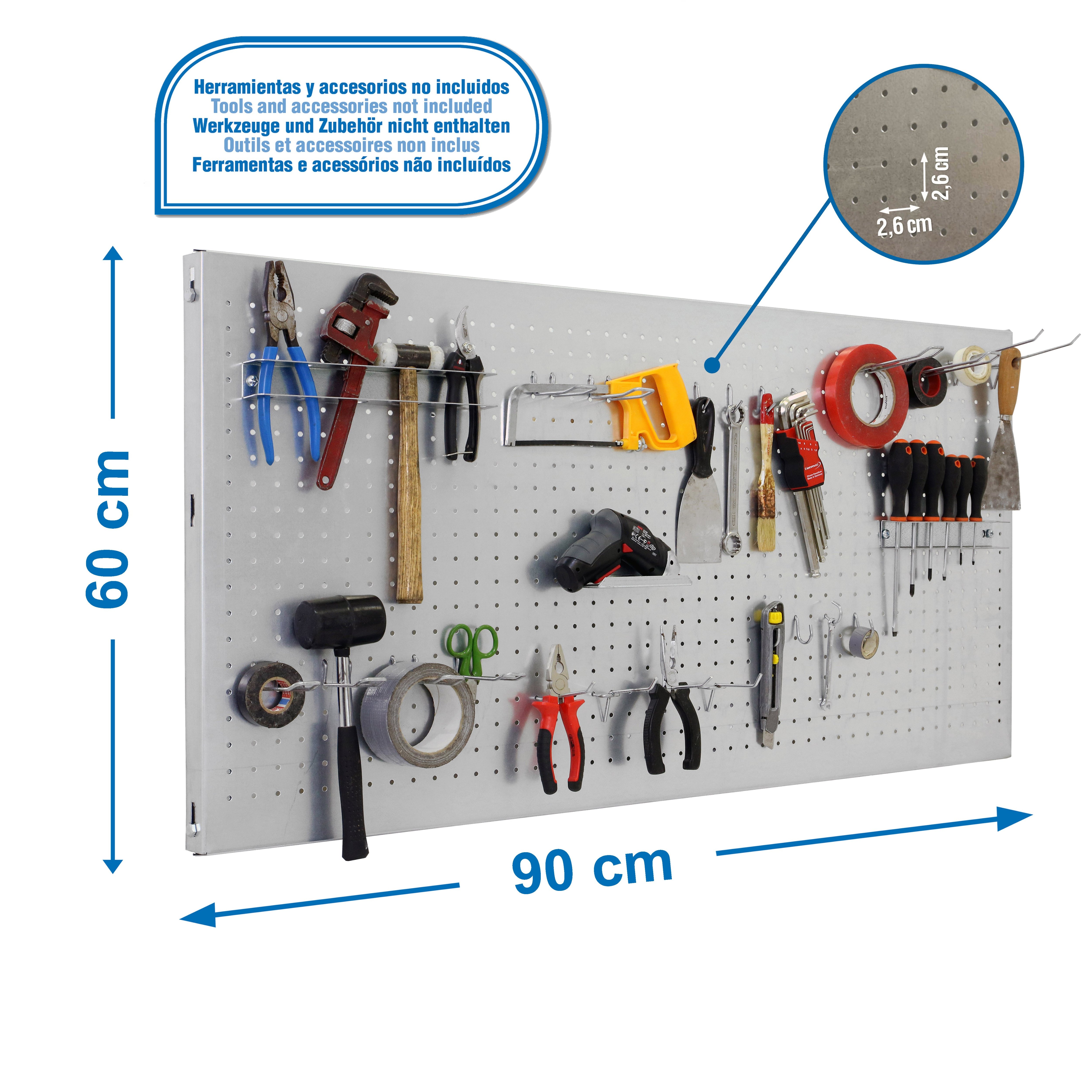 Estantería SIMONRACK Panelclick 900x600 galva + 22 hook + 3 acce
