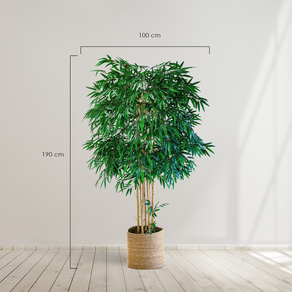Planta artificial MAIA SHOP Bambú Artificial árbol. Decoración hogar. Decoración oficina, hoteles, eventos, bodas. Disponible en varios tamaños: Altura de 105 cm, 150 cm, 180 cm y 190 cm