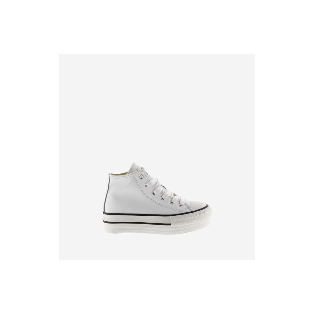 Zapatillas de lona mujer VICTORIA 1061107 BOTA BASQUET DOBLE PISO, NAPA BLANCO 18314 XL
