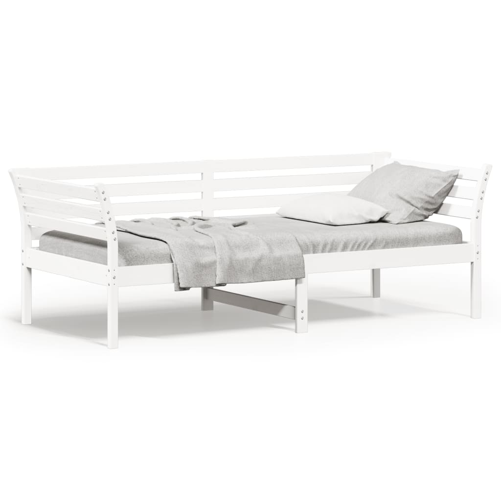 vidaXL Diván sin colchón blanco 100x200 cm madera maciza de pino