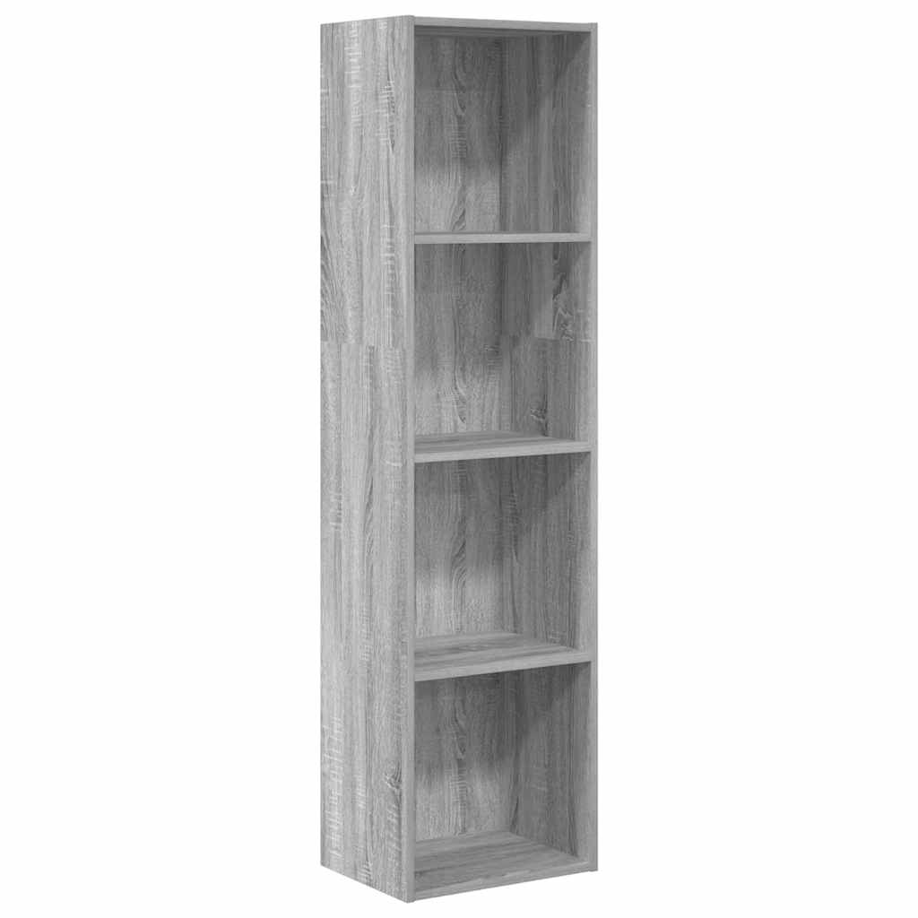 vidaXL Estantería de madera de ingeniería 40x30x152 cm en color Gris hormigón/Negro/Marrón roble y más | almacenamiento funcional diseño moderno para baño dormitorio sala