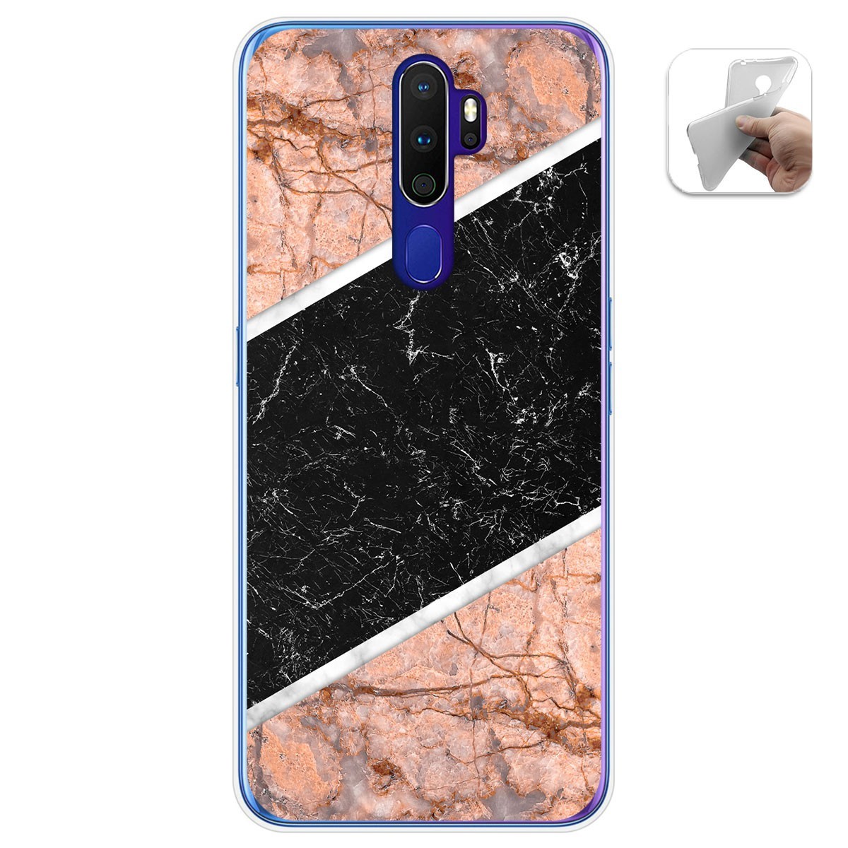 Tumundosmartphone Funda Gel Tpu para Oppo A9 2020 diseño Mármol 07 Dibujos