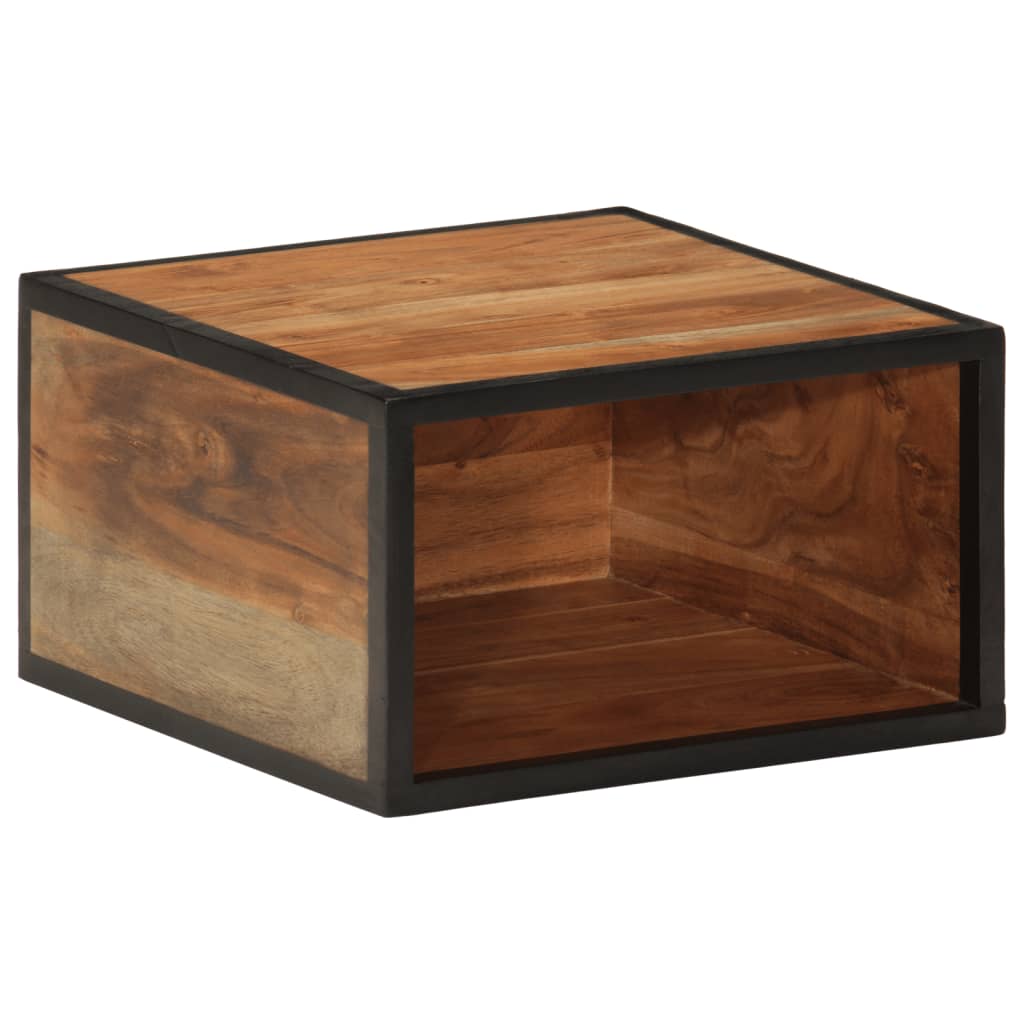 Mesita de Noche Vidaxl de Madera Maciza Acacia 35x35x20 Cm