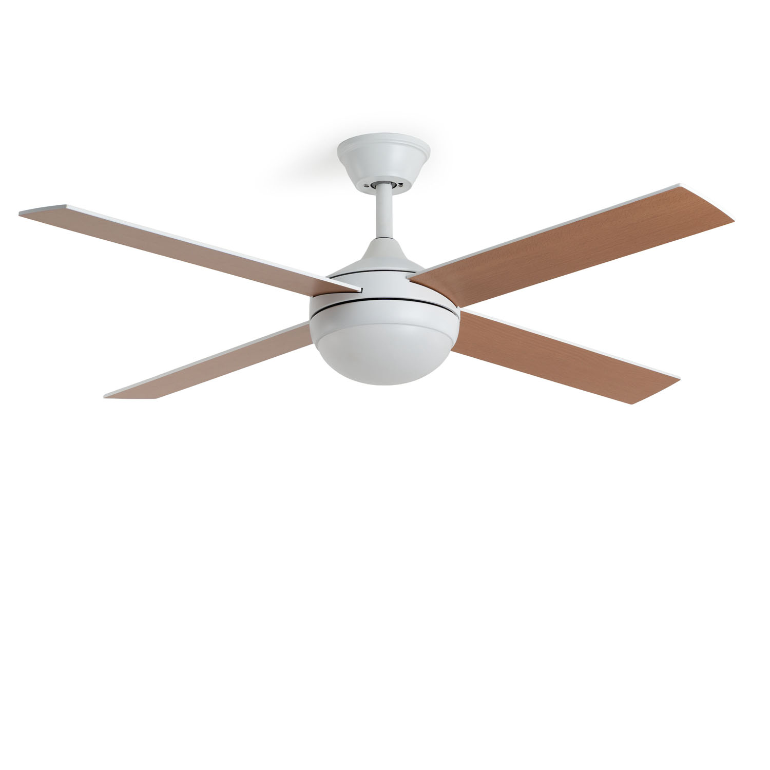 LEDKIA LIGHTING  - Ventilador de Techo Navy Evo Níquel con Luz Integrada, Motor DC 30W Silencioso y Eficiente, 4 Aspas, 6 Velocidades, 132 cm, Mando a Distancia, Salón y Estancias Grandes >20 m²