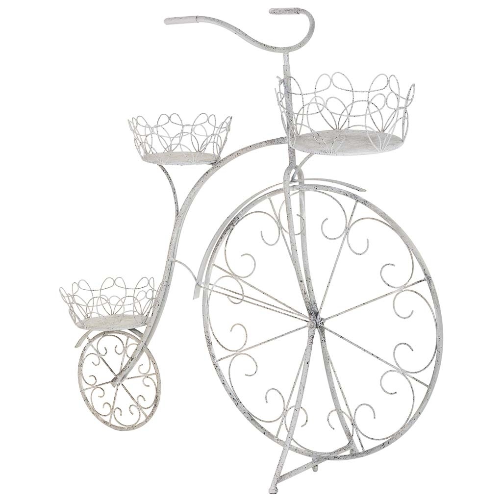 Wonderlust Deco - Soporte macetero de metal para 3 macetas gris 102.24x38.1x102.87h cm Gris 102.24x38.1x102.87h cm