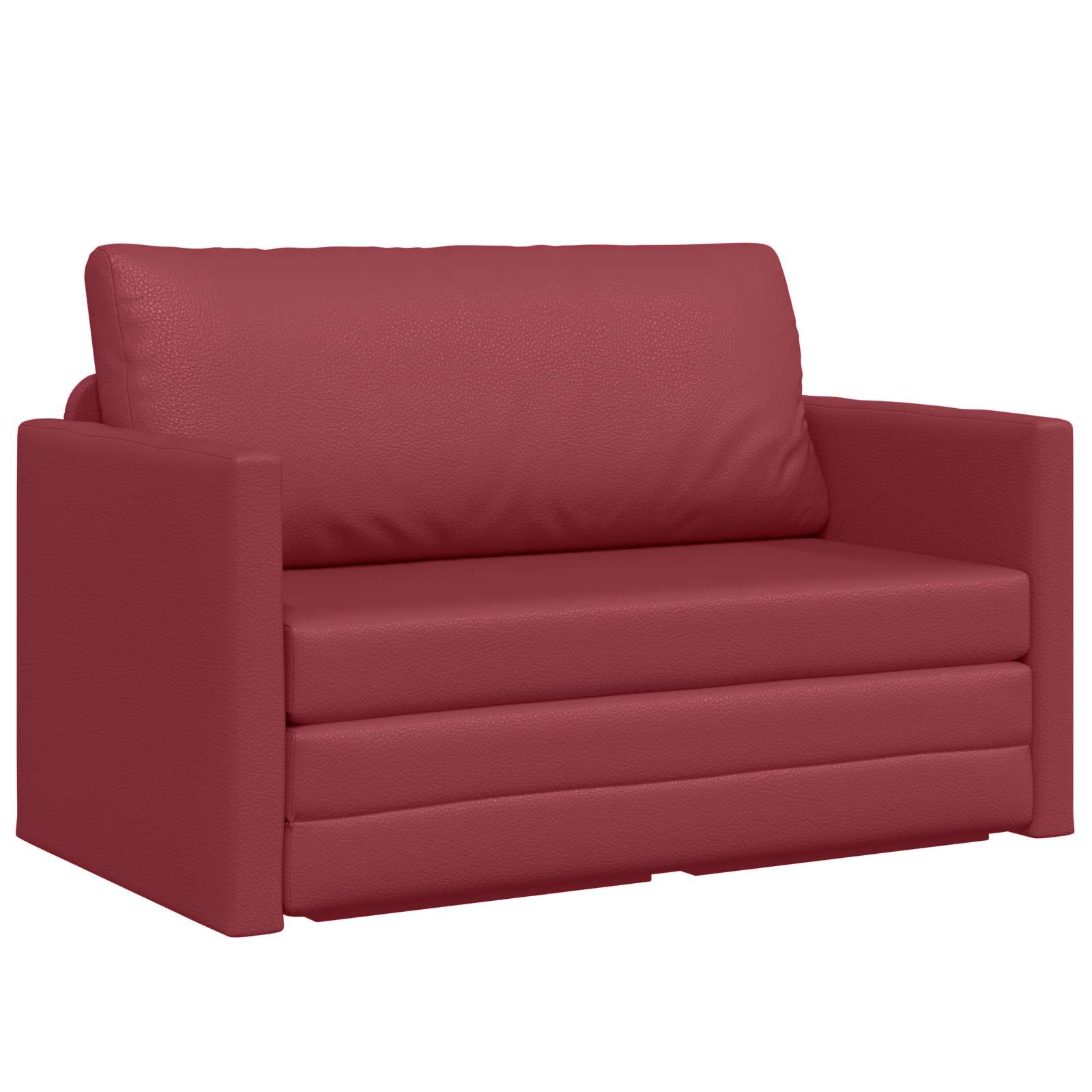 Sofá cama Rojo vino 124 x 71 x 78 cm Cuero artificial