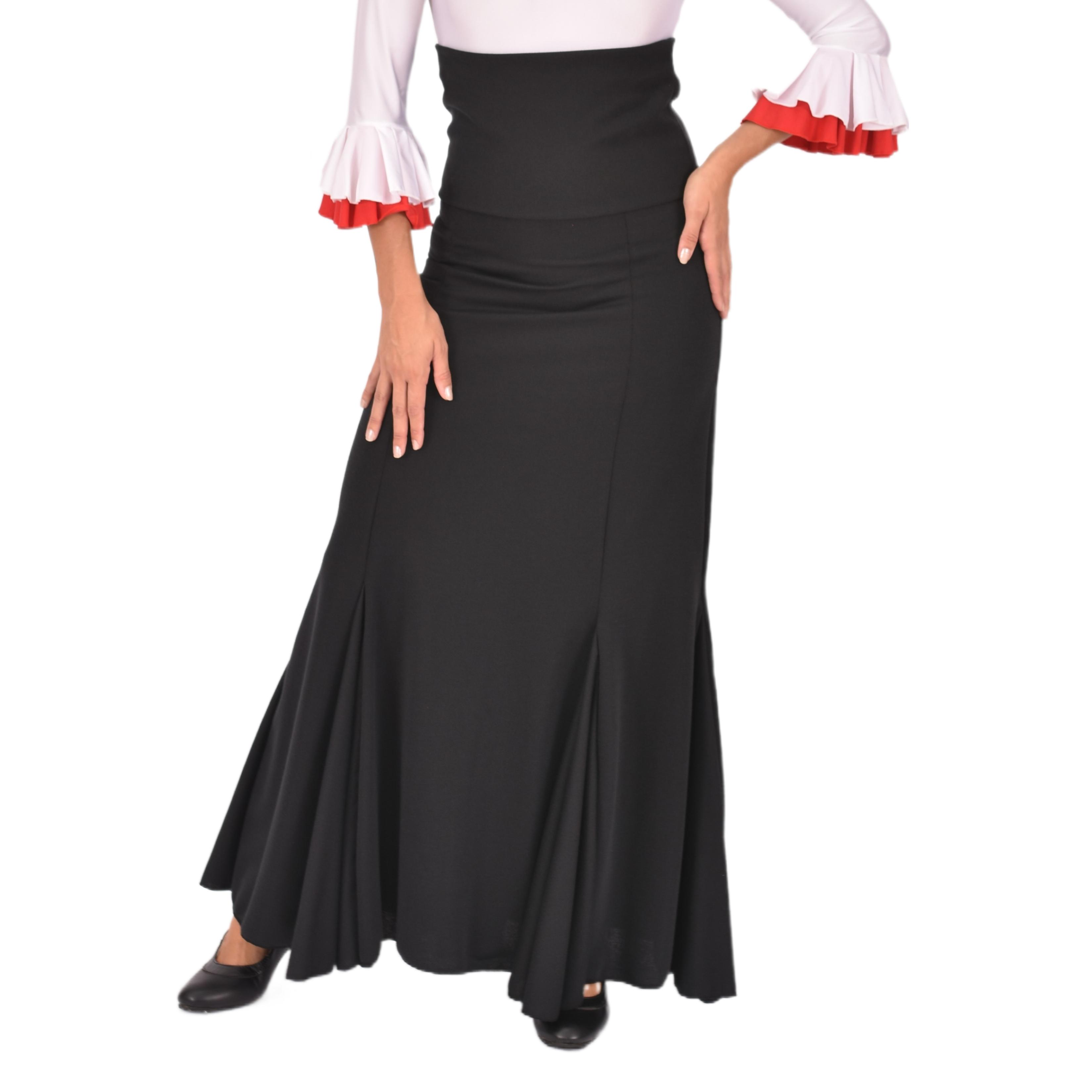 Falda Flamenca de Nesgas con Cinturilla Alta