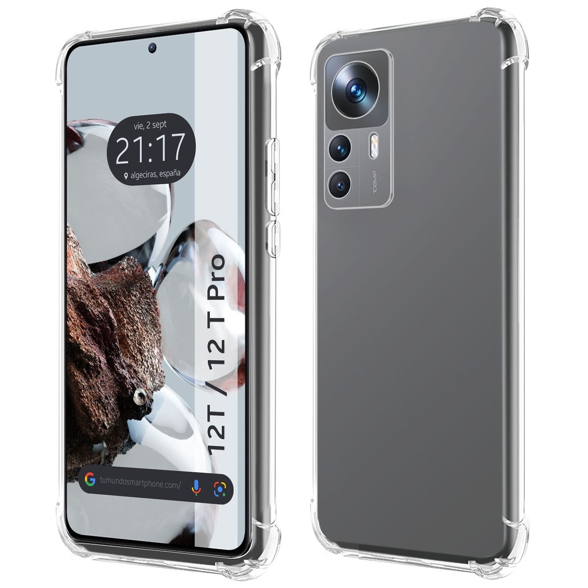 Tumundosmartphone Funda Silicona Transparente Xiaomi 12T Pro 5G Antigolpes
