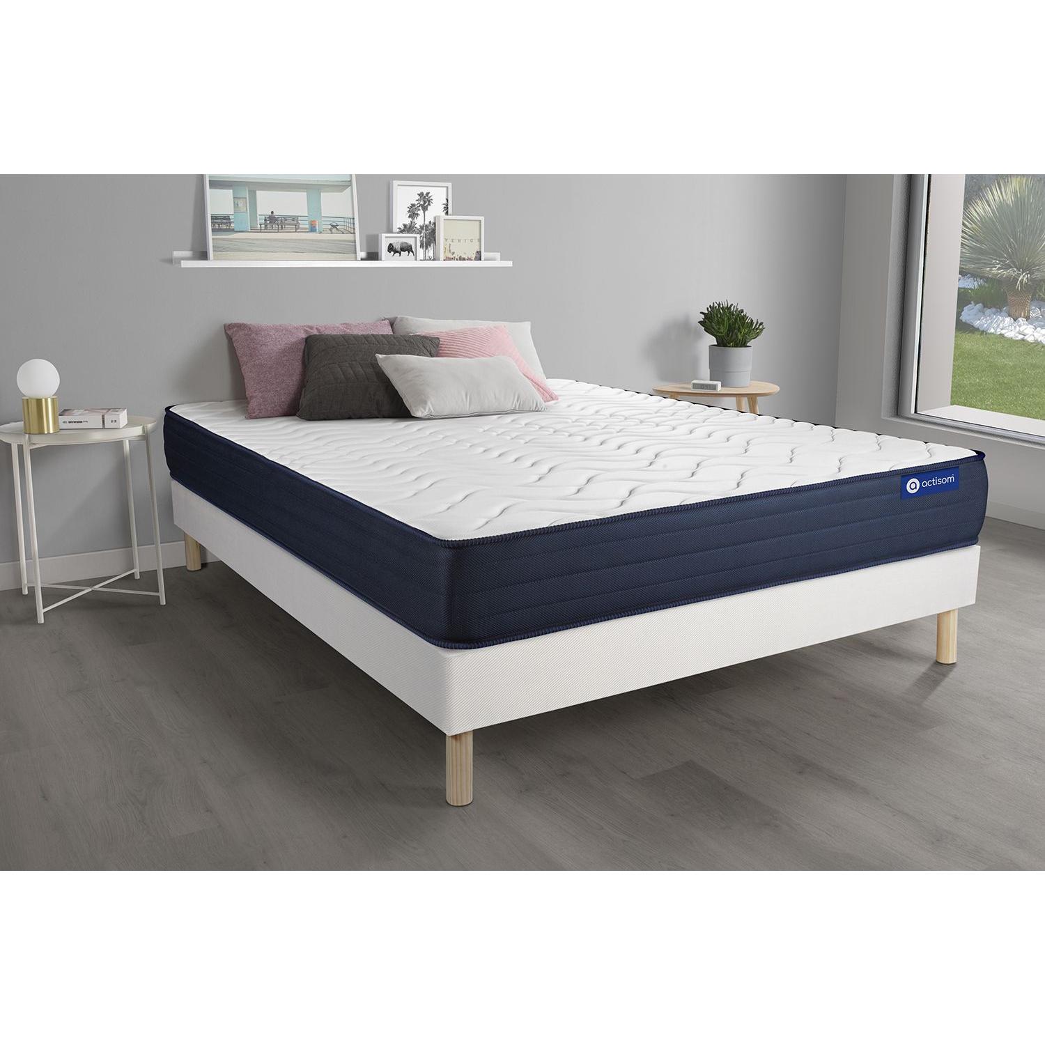 Pack colchón Actimemo life 120x200cm + Somier multiláminas, espuma viscoelástica, 5 zonas de confort